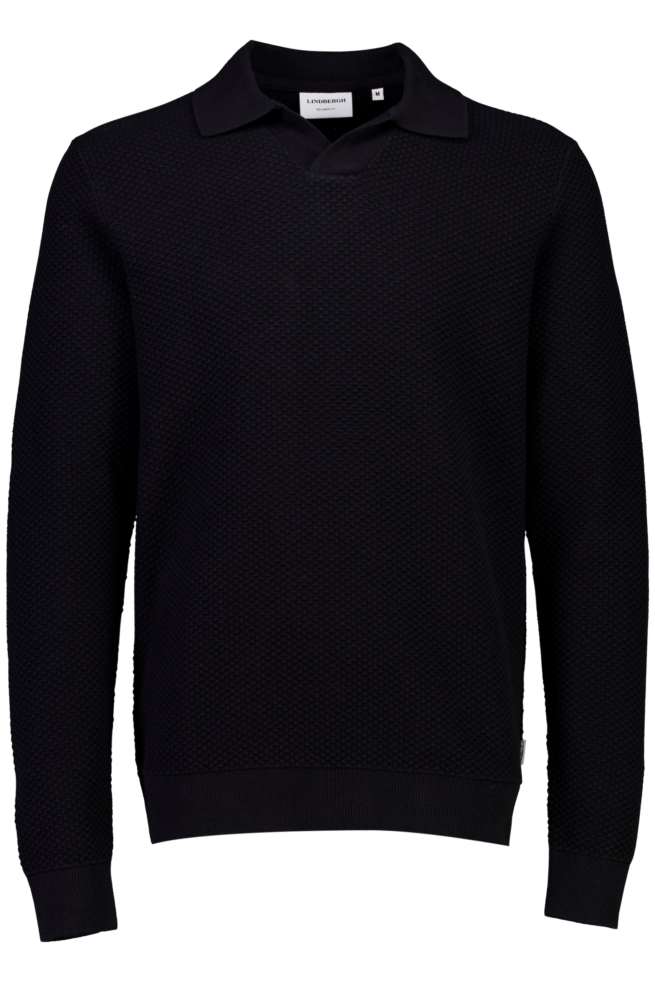 LINDBERGH Strickpullover mit Hemdkragen und leichter Struktur
