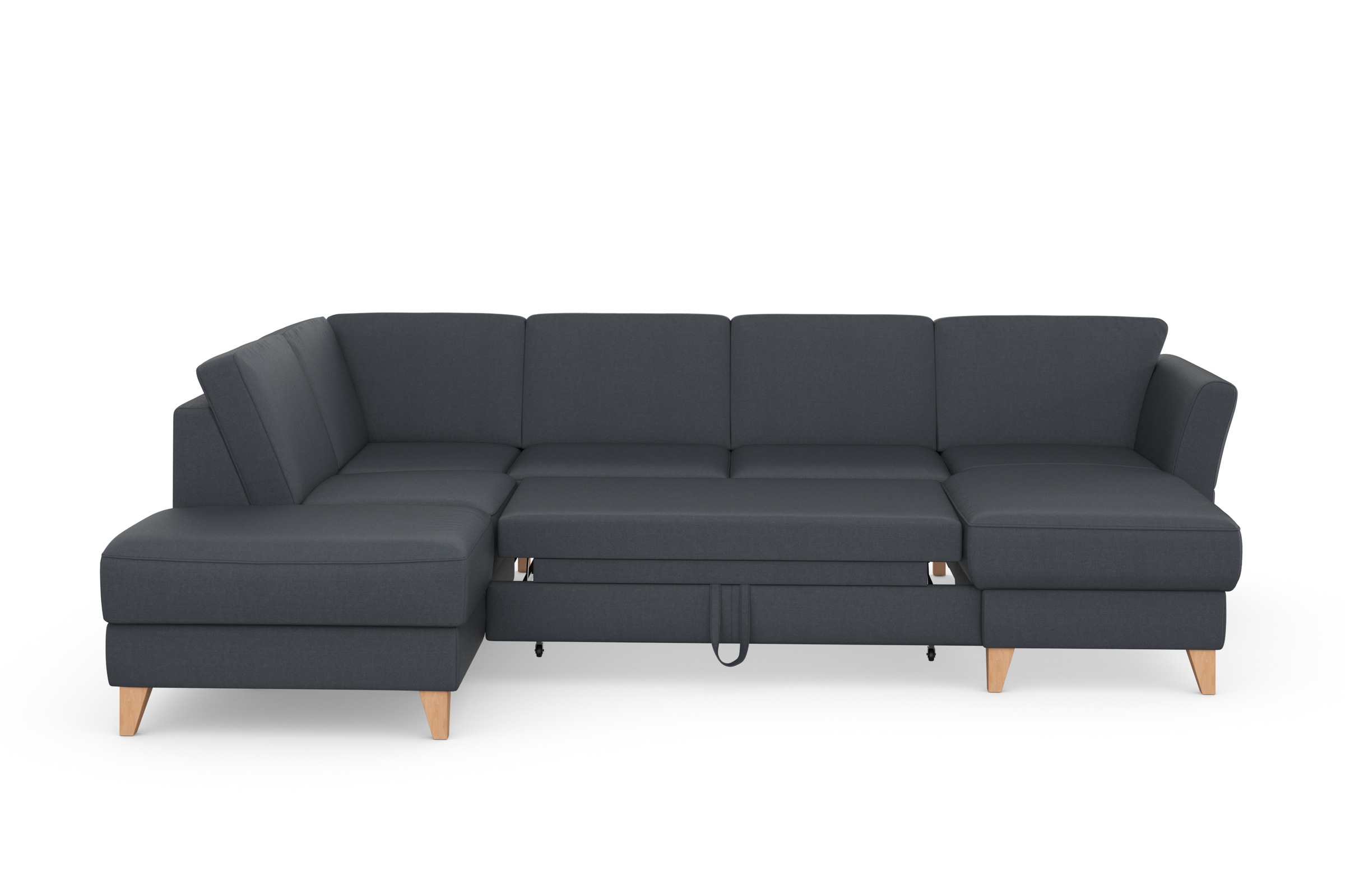 sit&more Wohnlandschaft »Visby U-Form«, wahlweise mit Bettfunktion und Stauraum, frei im Raum stellbar
