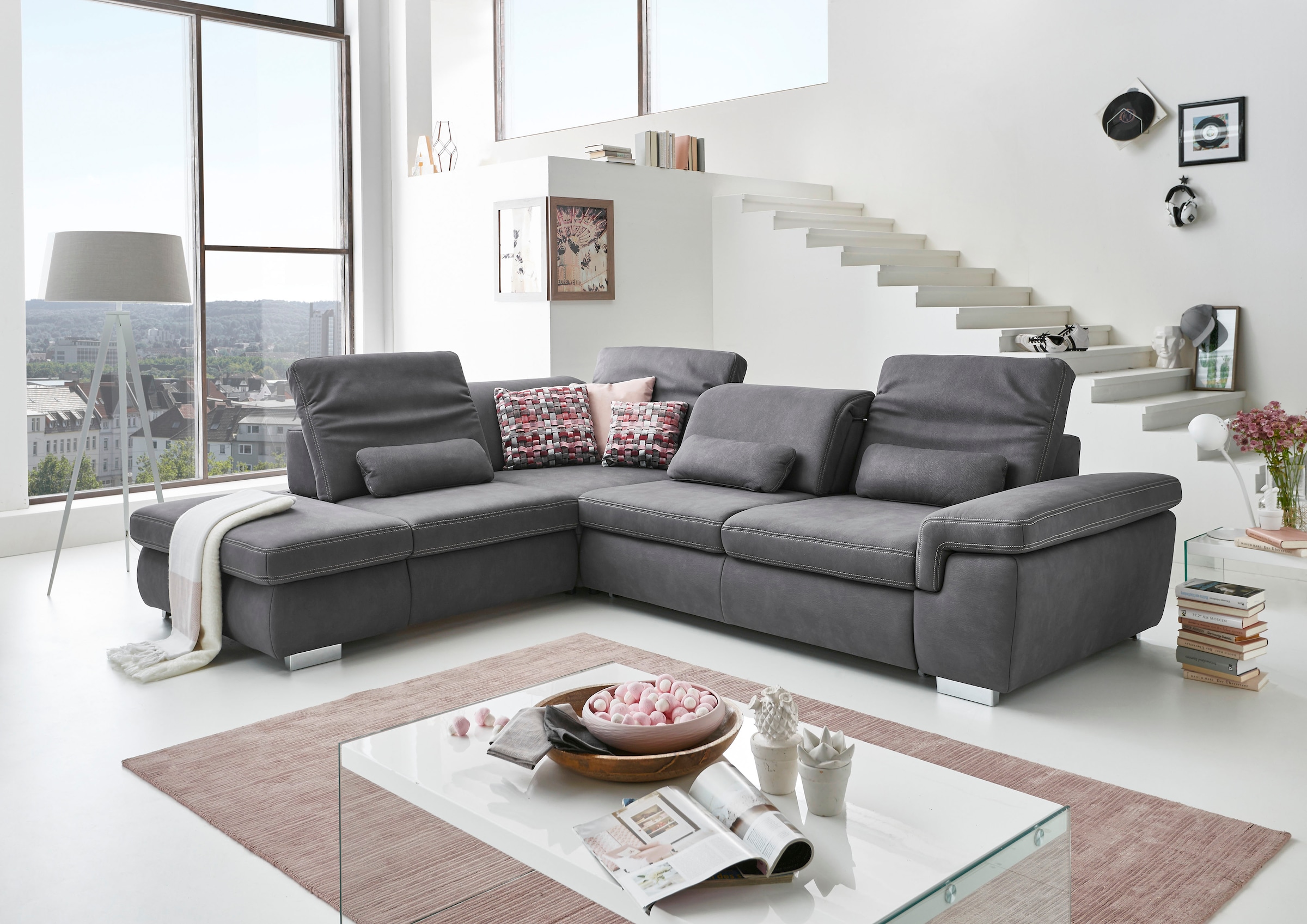 Die PlanBar Ecksofa »MP-IN17041 L-Form« Sitztiefenverstellung, optional mit günstig online kaufen