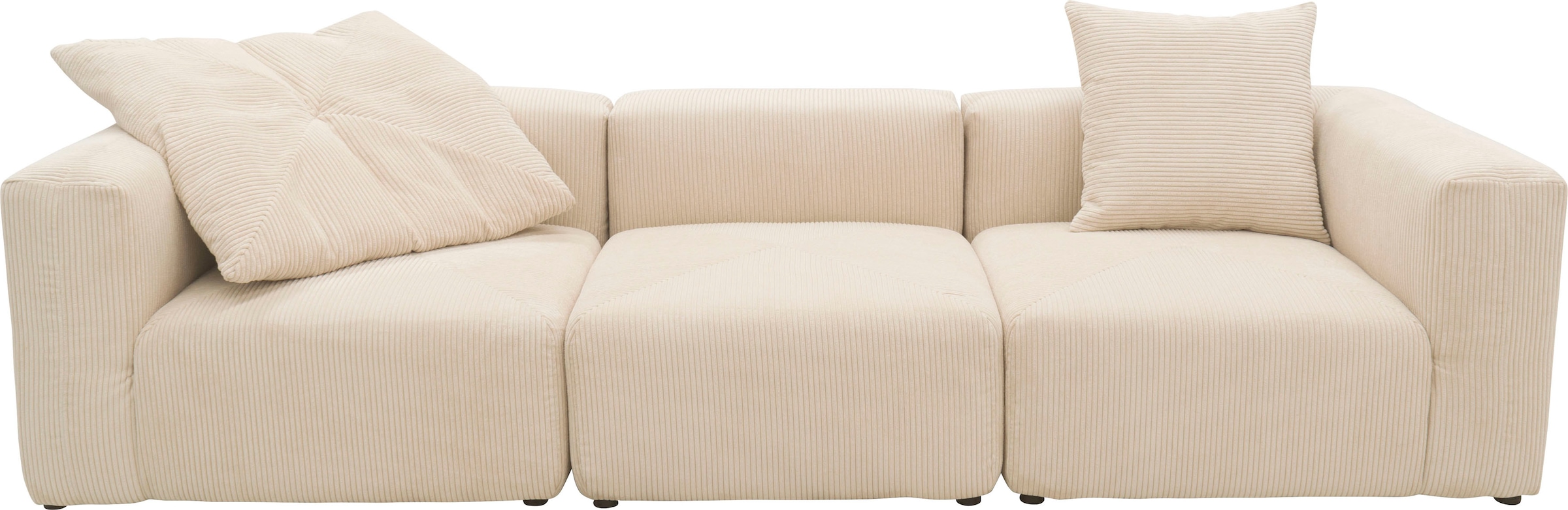RAUM.ID Big-Sofa »Gerrid«, Cord-Bezug, bestehend aus Modulen: 2 Eck- und ein Mittelelement