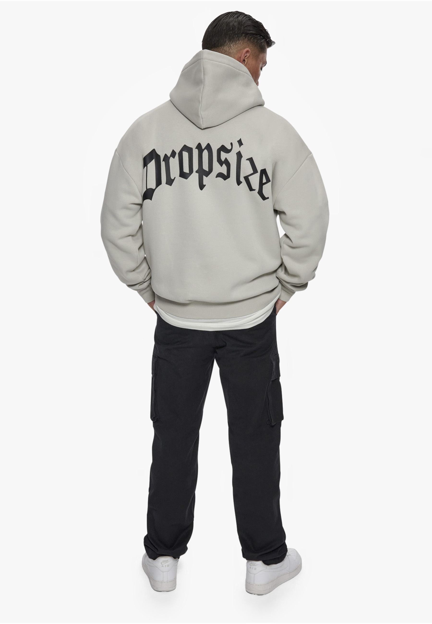 Dropsize Kapuzenpullover »Dropsize Herren Heavy Oversize Puffer Logo Backprint Hoodie« 1 Stk.