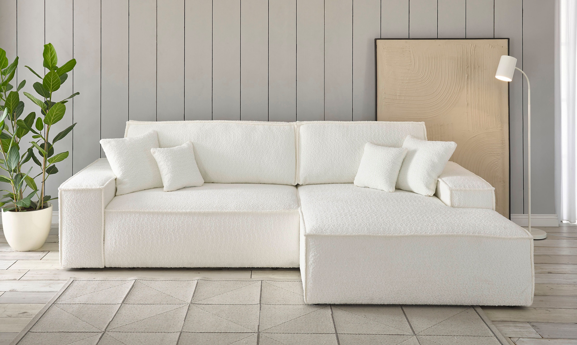 OTTO home Ecksofa »FINNLEY Schlafsofa 267 cm, L-Form mit Schlaffunktion & B günstig online kaufen