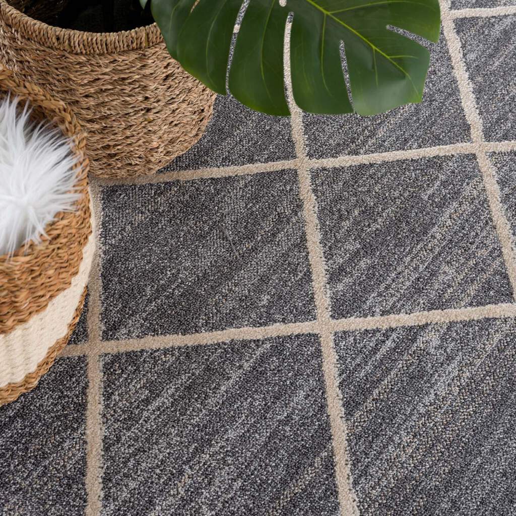 Carpet City Teppich »Art 2645«, rund, 7 mm Höhe, Kurzflor, Rauten-Optik, ideal für Flur & Diele