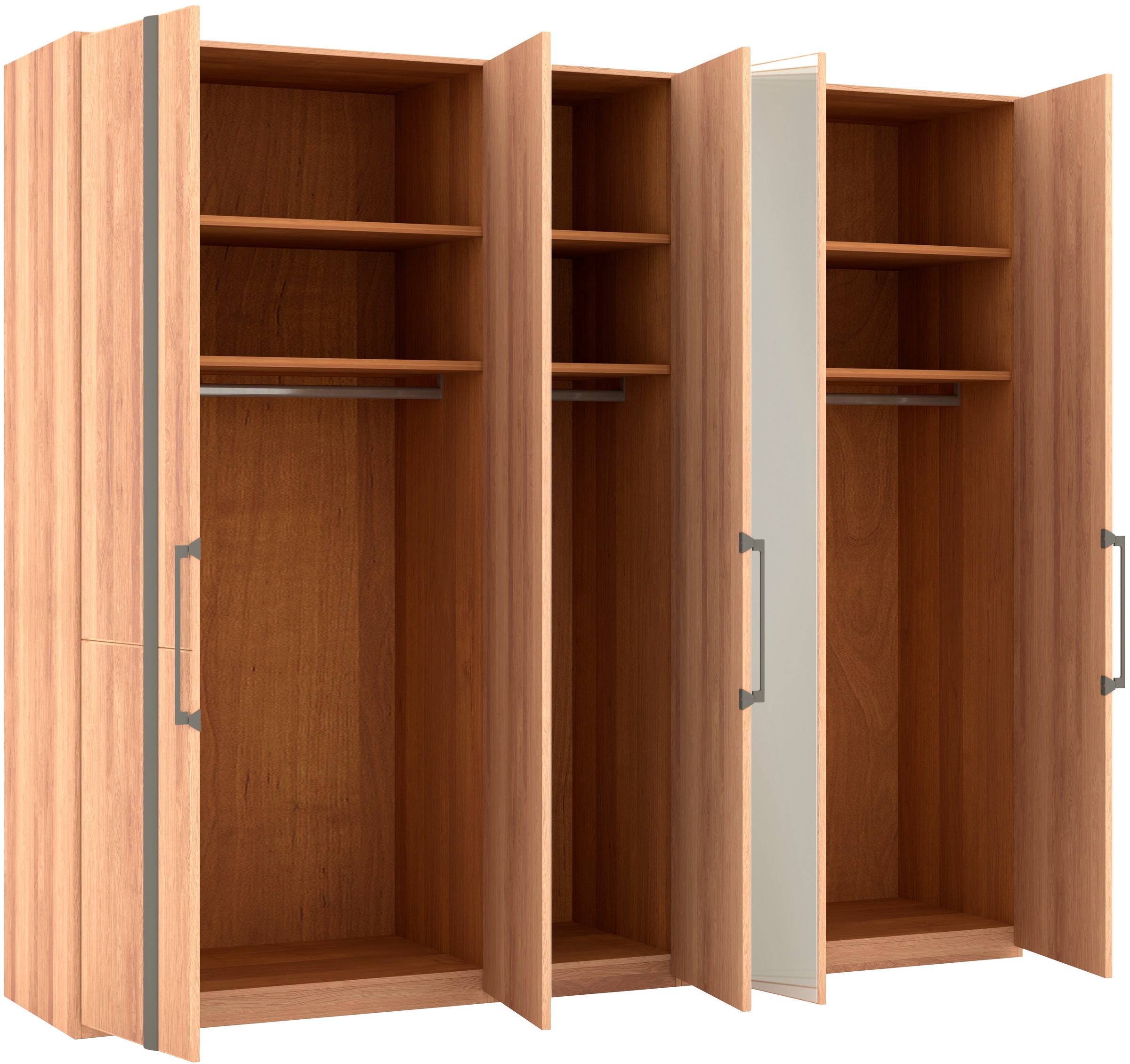 Musterring Drehtürenschrank »Sorrent, Kleiderschrank, Schrank«, (mit Türdämpfern, in 5 Breiten & 2 Höhen, extra Böden, MADE IN GERMANY), Türen Eiche massiv oder als Parsol-Bronze-Spiegel, verschiedene Maße