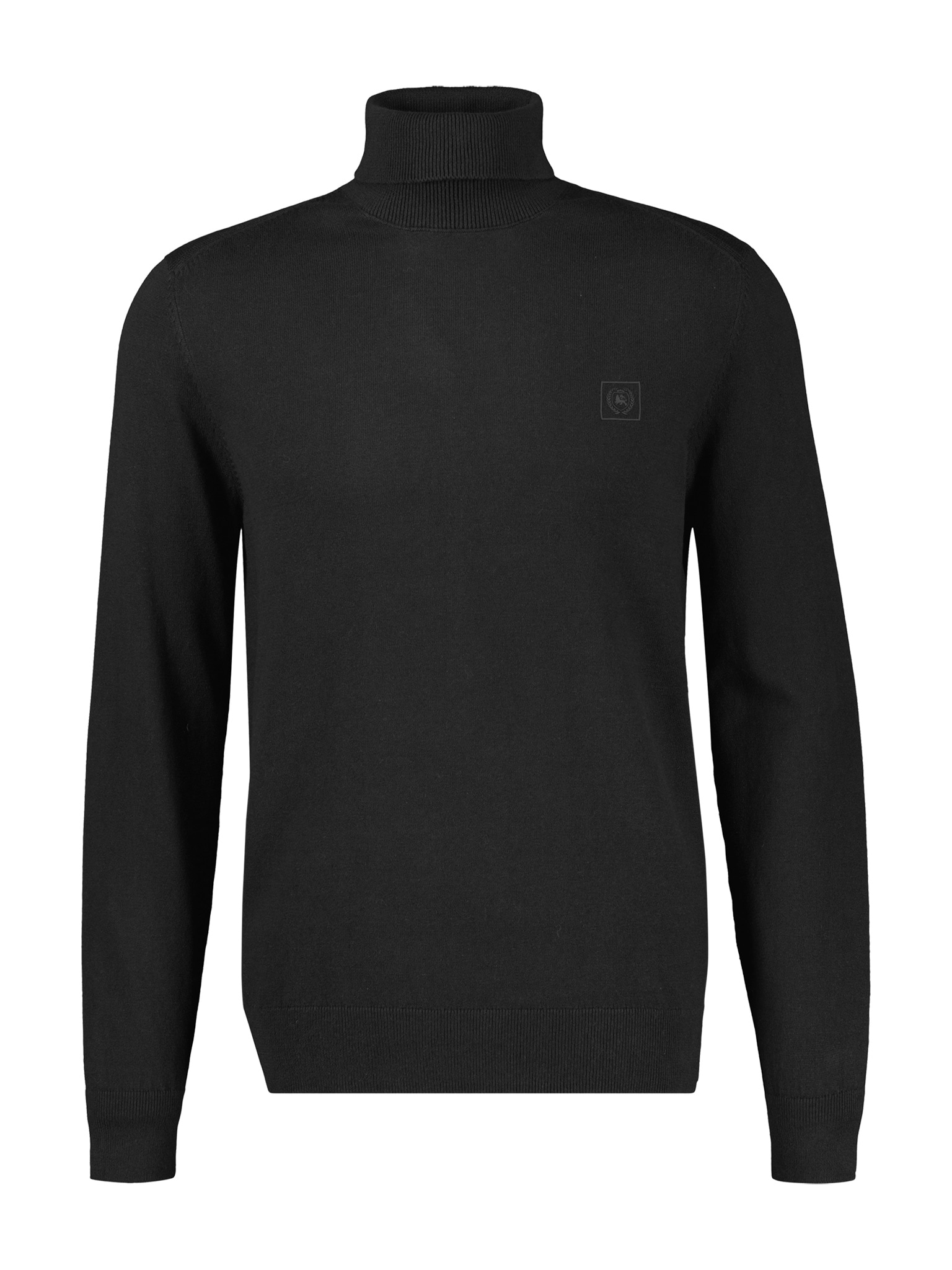 LERROS Rollkragenpullover mit Logostickerei