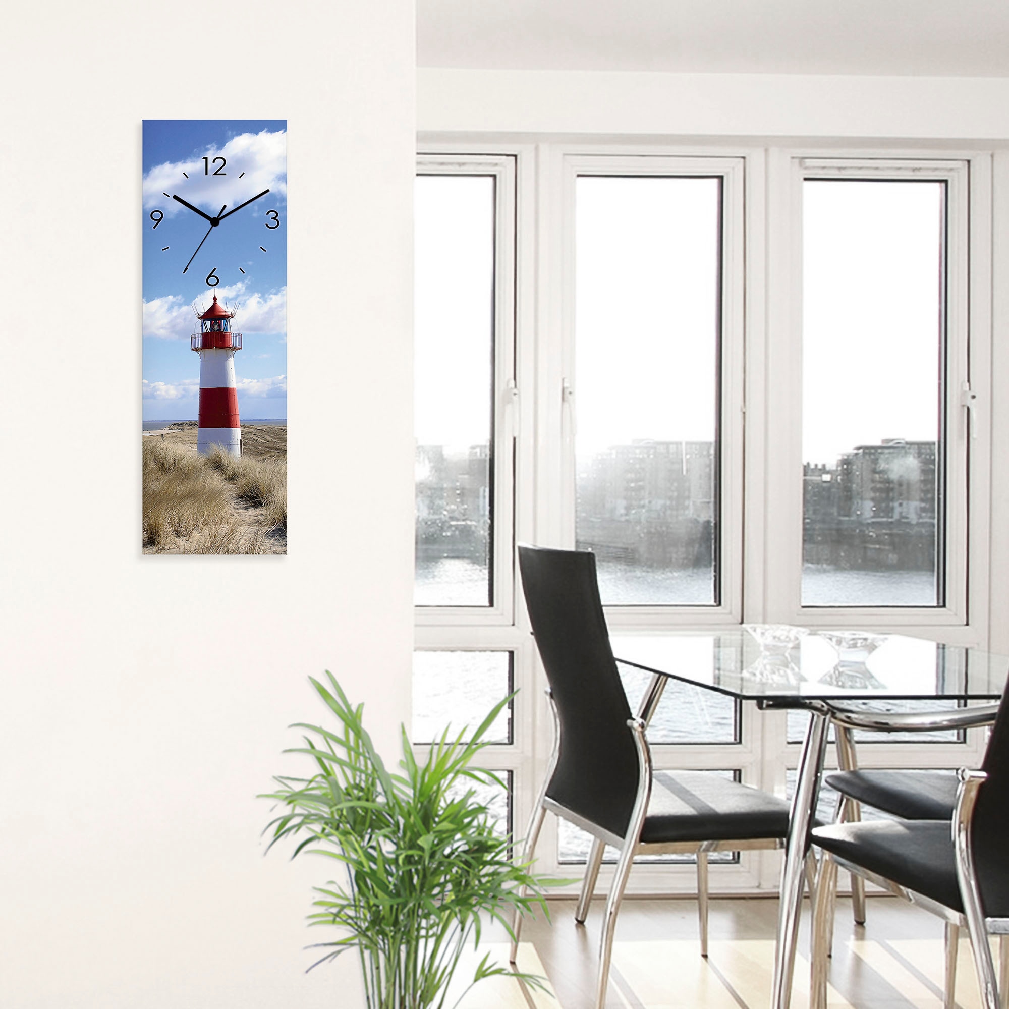 Artland Wanduhr »Leuchtturm Sylt«, wahlweise mit Quarz- oder Funkuhrwerk, lautlos ohne Tickgeräusche