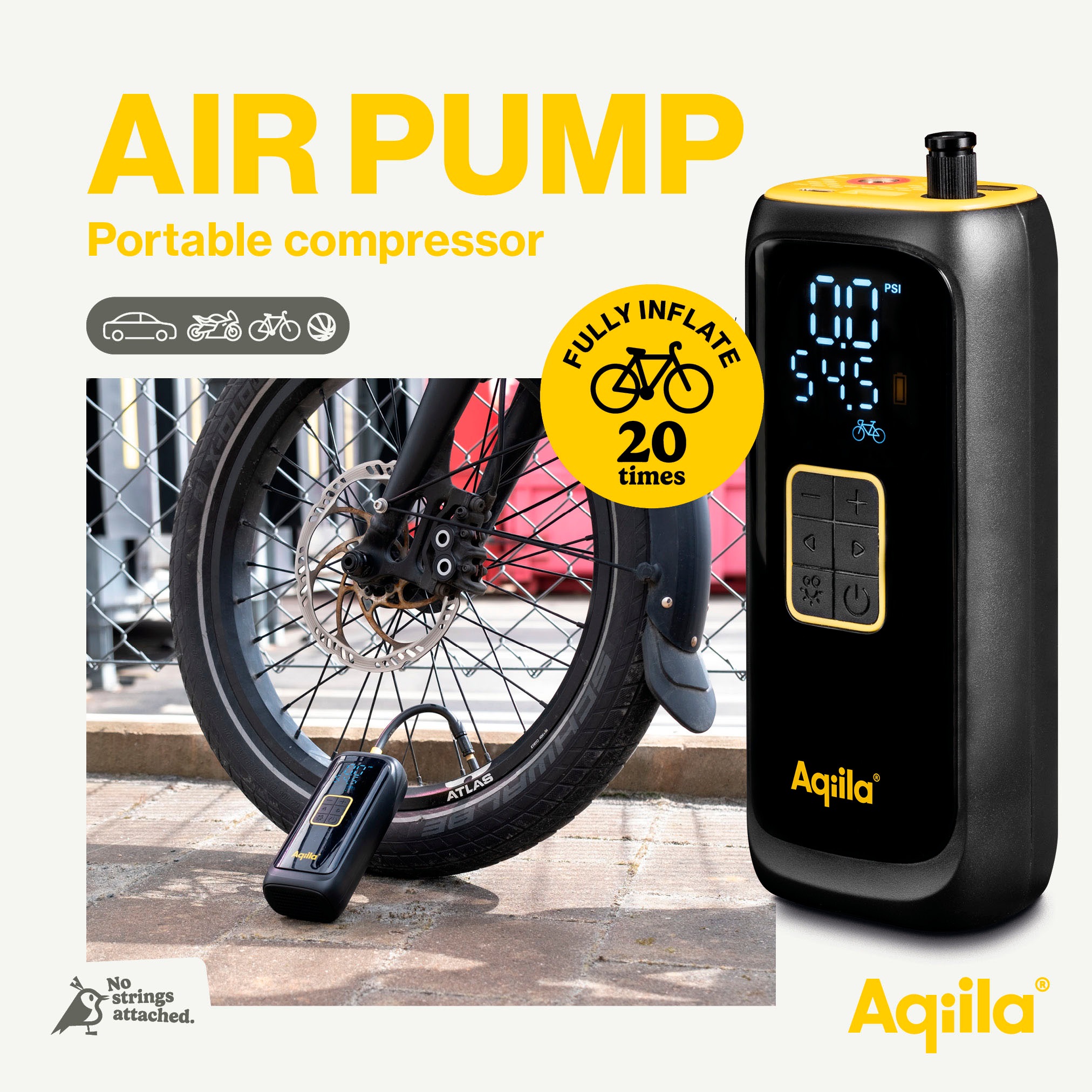 Aqiila Akku-Luftpumpe »Airbird C4«