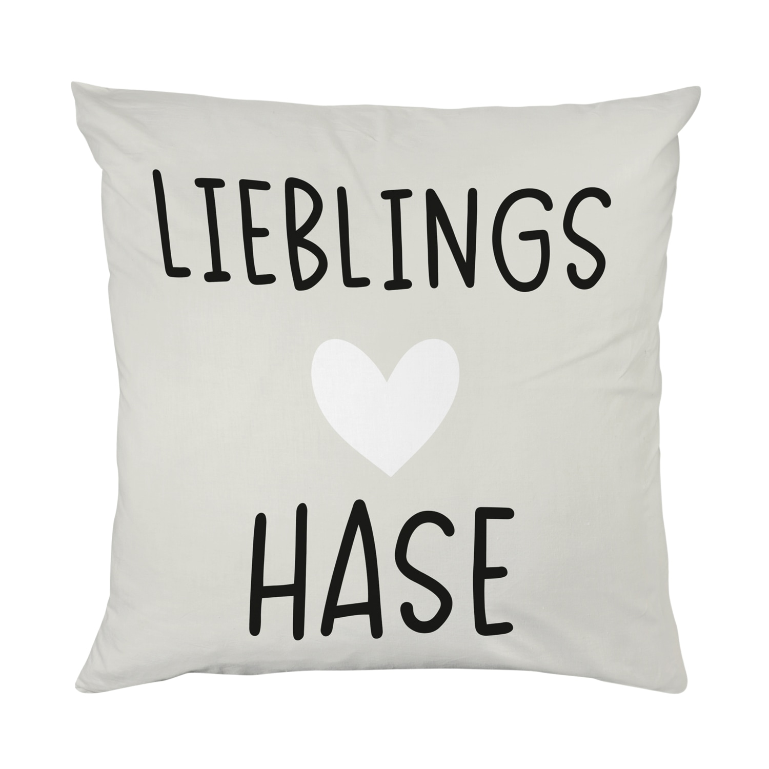 queence Dekokissen »Lieblings Hase«, Beidseitig bedruckte Kissenhülle, Kiss günstig online kaufen