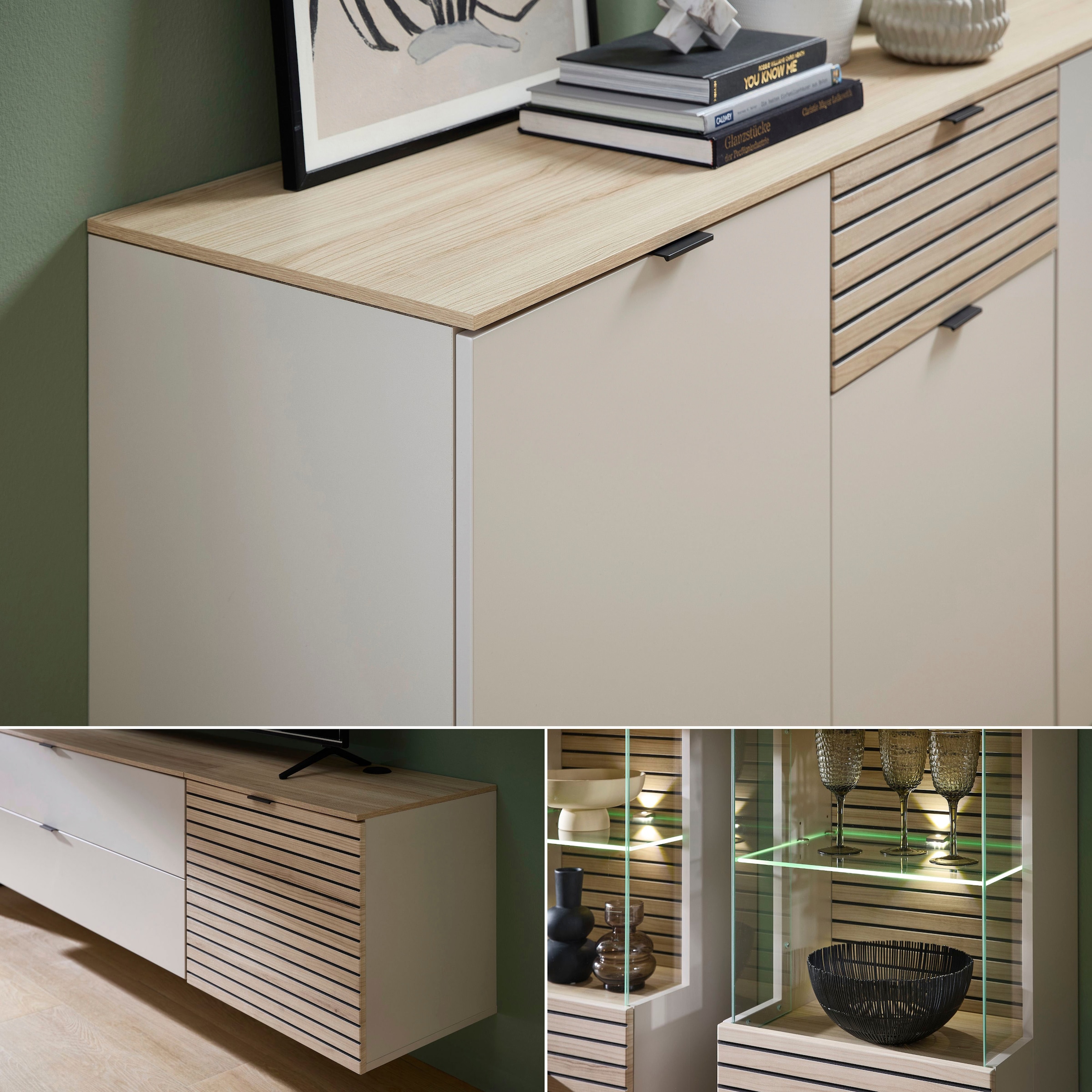 Innostyle Wandboard »INA Wandboard, 160 x 22 x 22 cm (B/H/T)« 1 Stk. tlg. mit Boden, gefräste Front
