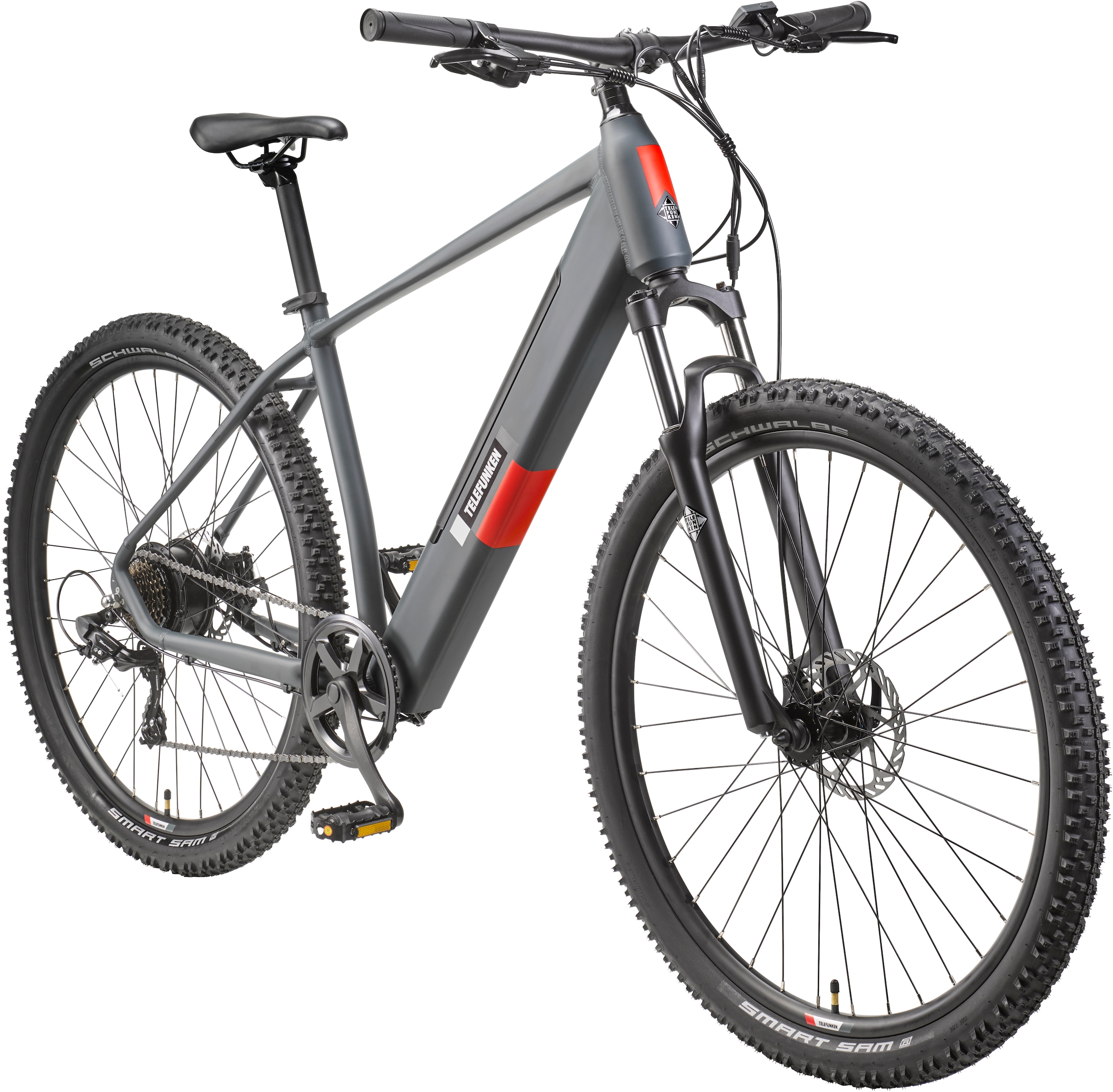 Telefunken E-Bike »E-MTB Aufsteiger M919«, 7 Gang, Shimano, Tourney, Heckmotor 250 W, Pedelec, Elektrofahrrad, Damen u. Herren, E-MTB, Mountainbike, 29 Zoll