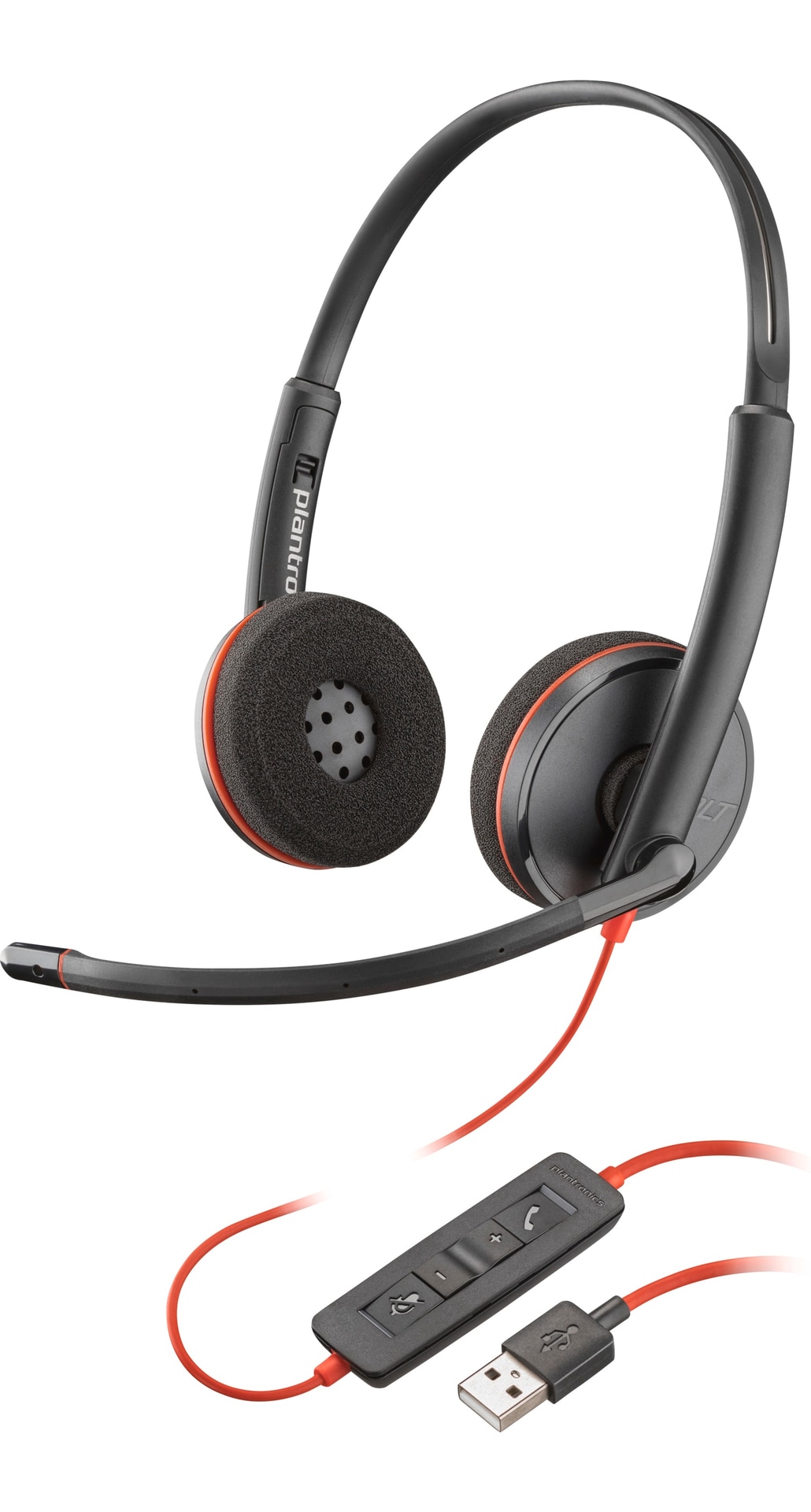 Poly Headset »Blackwire C3220 binaural USB-A«, Noise-Cancelling-Stummschaltung, Stereo Kopfhörer, Noise Canceling