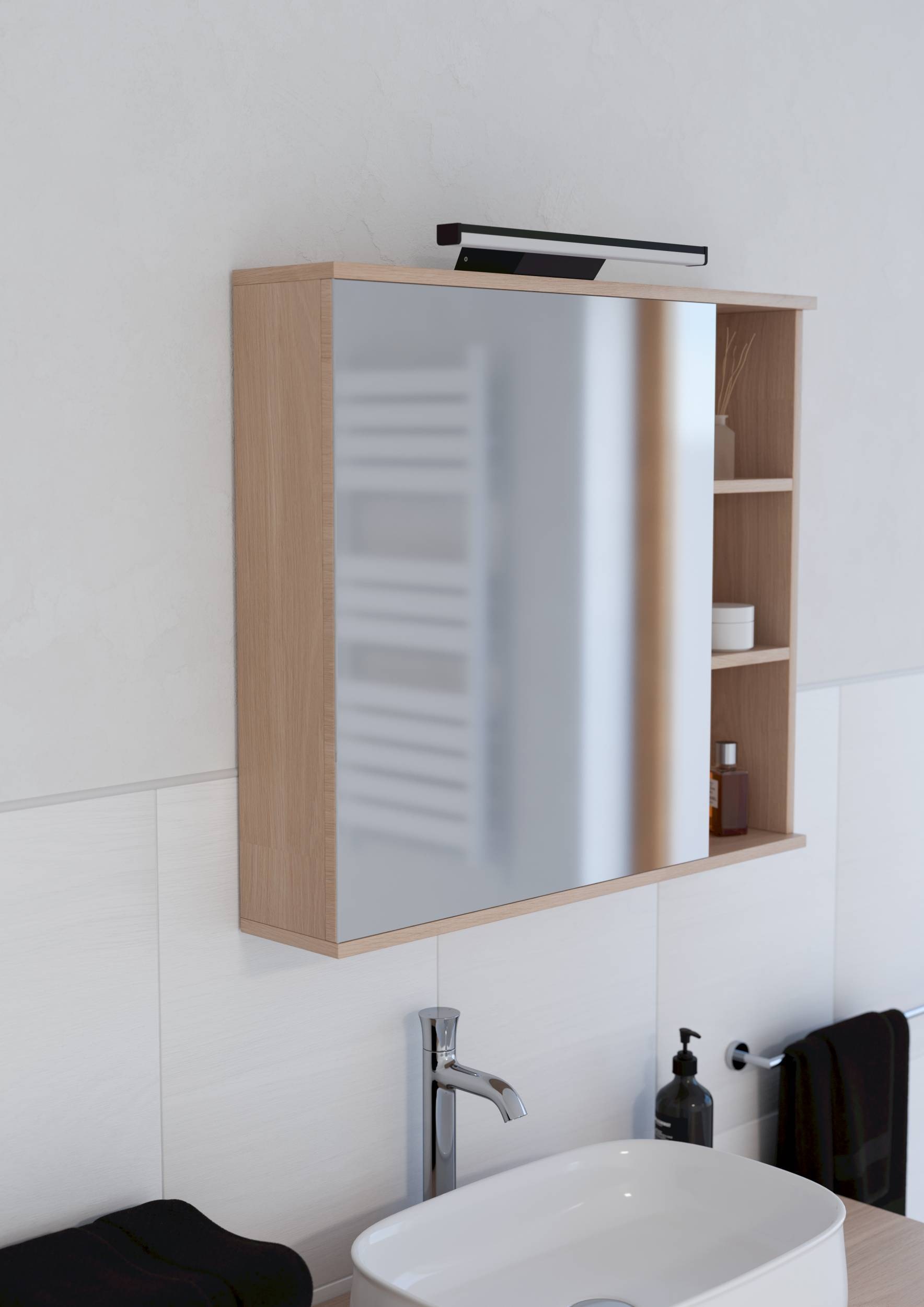 EGLO Spiegelleuchte »Regello-Z Spiegelleuchte, ZigBee 3.0, Bad Wandlampe, IP44, Lampe« LED-Modul 1 Stk. Kaltweiß | RGB Wand-/Deckenleuchte - L60 x H4 x AL13 cm - schwarz - 12W inkl.