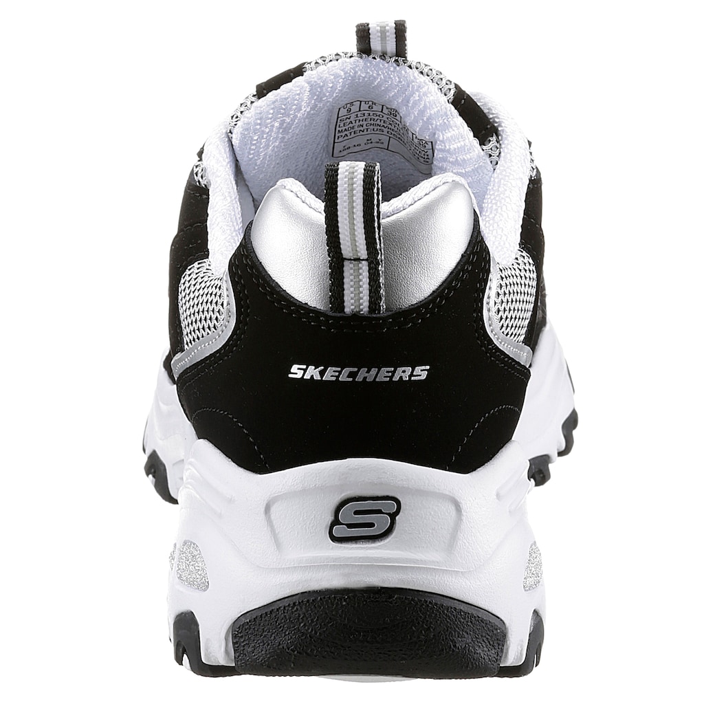 Skechers Sneaker »D'LITES - ROAM AROUND«, profilierter Gummi-Laufsohle, Freizeitschuh, Halbschuh, Schnürschuh
