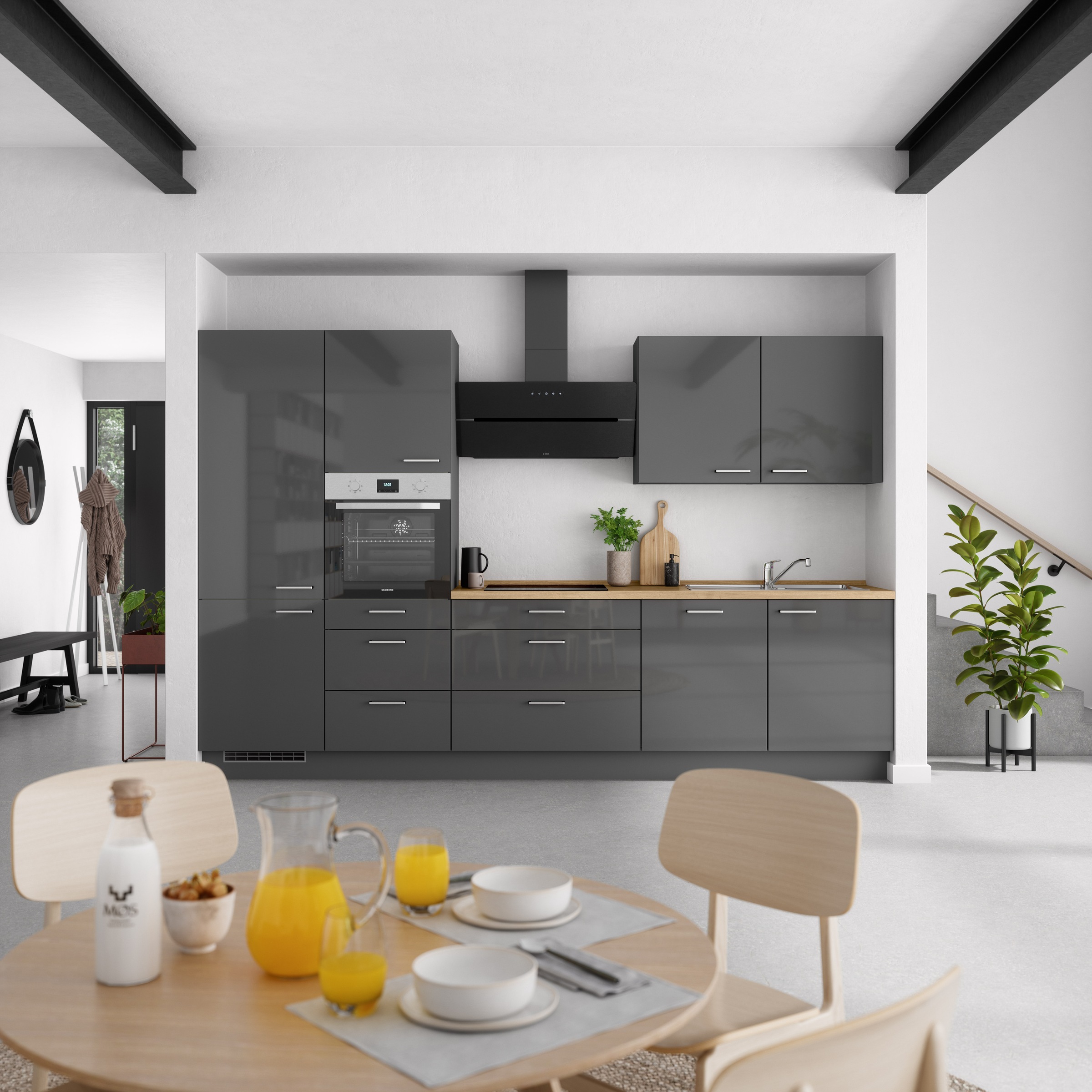 nobilia® Küchenzeile »"Flash II"« vormontiert, Ausrichtung wählbar, Breite günstig online kaufen