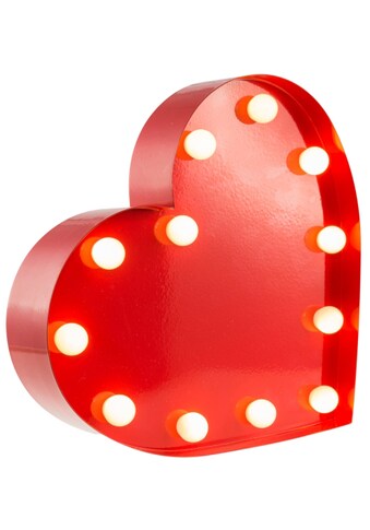 MARQUEE LIGHTS LED Dekolicht »Herz«, 12 flammig-flammig, Wandlampe, Tischlampe Heart... kaufen