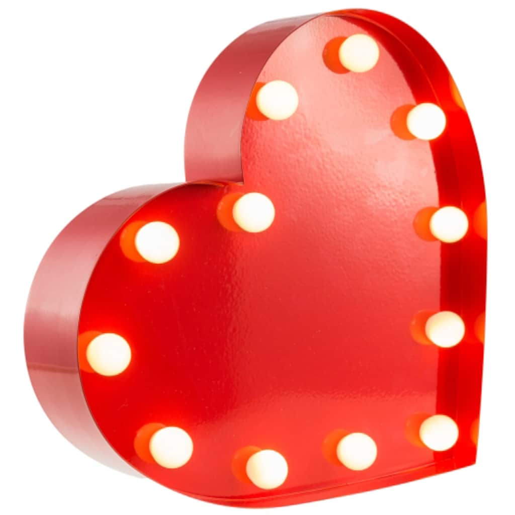 MARQUEE LIGHTS LED Dekolicht »Heart«, 12 flammig-flammig