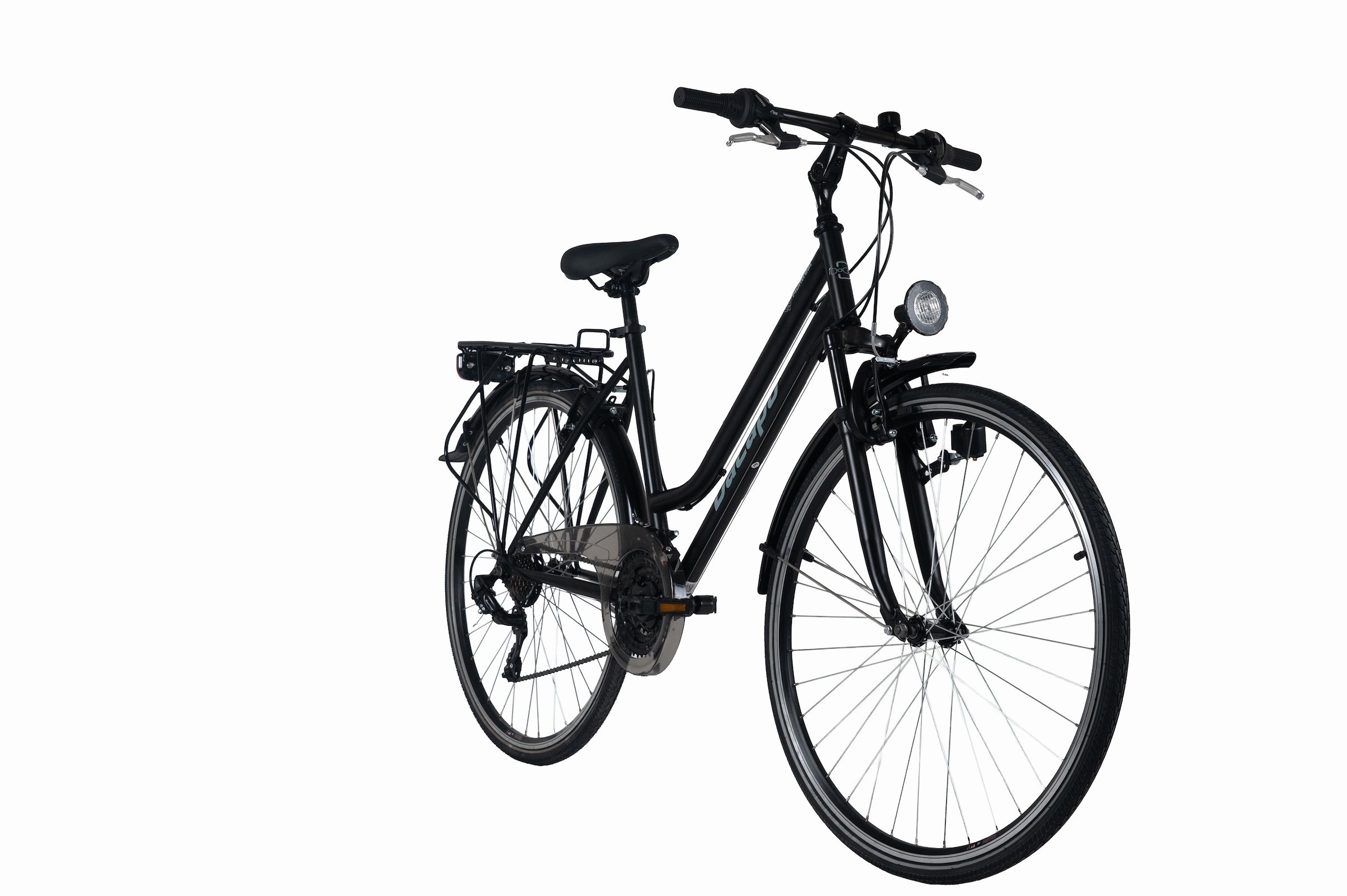 Dacapo Trekkingrad »DaCapo Trekkingrad Damen 28'' Montreal schwarz RH 48 cm« 21 Gang Shimano Tourney Schaltwerk Kettenschaltung 48, 