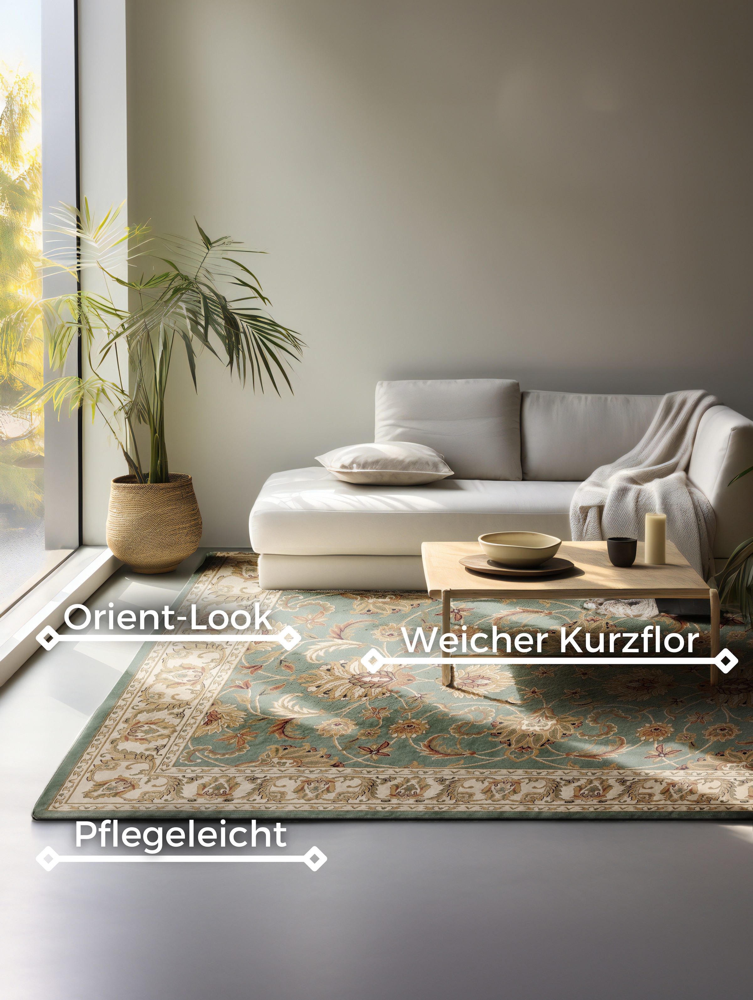 HANSE Home Teppich »Harirud«, rechteckig, 8 mm Höhe, Orient Optik, strapazierfähig, pflegeleicht, robust