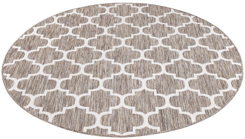 Carpet City Outdoorteppich »Outdoor 462«, rund, 5 mm Höhe, UV-beständig, Flachgewebe, auch in quadratischer Form erhältlich