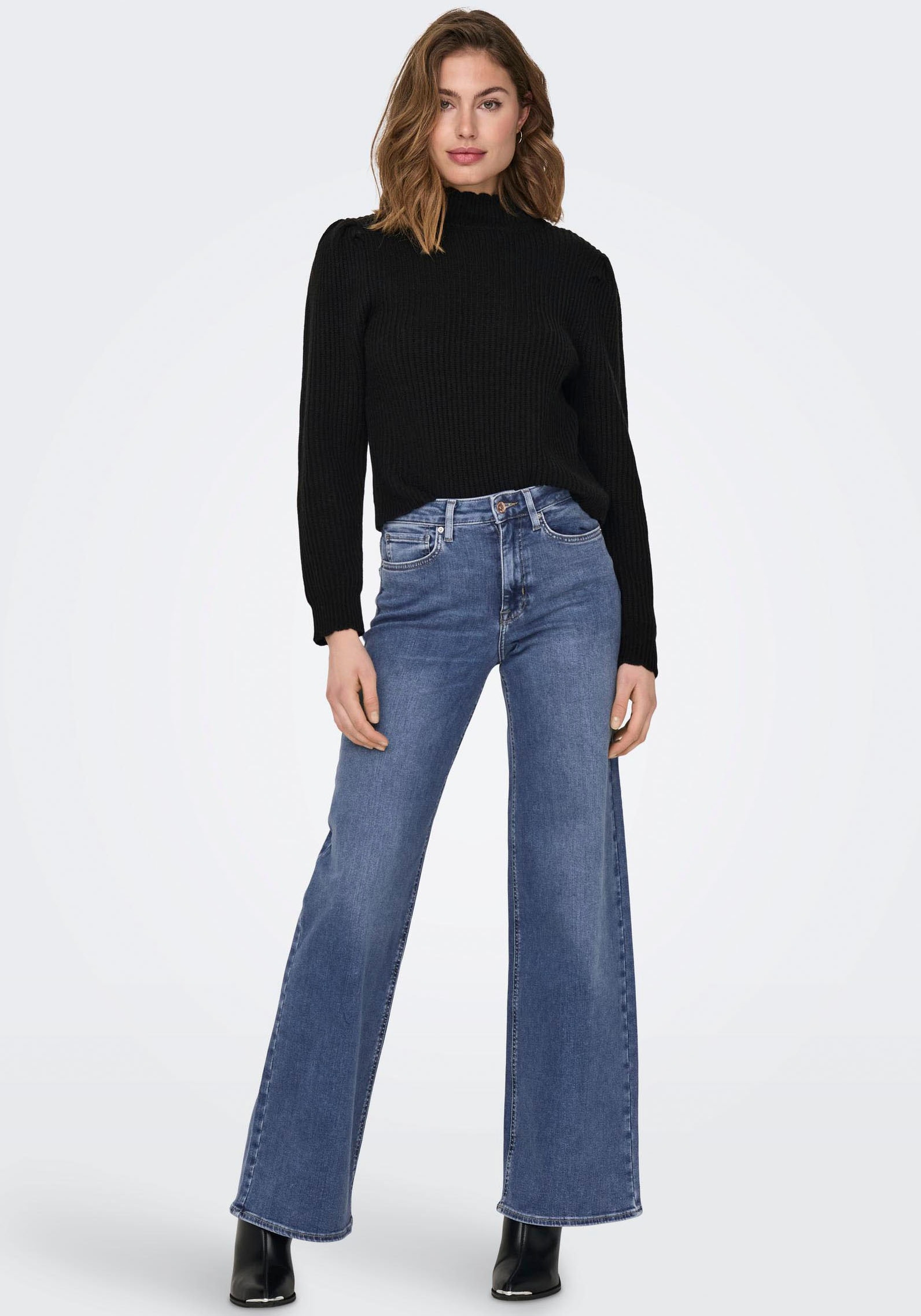 ONLY High-waist-Jeans »ONLMADISON BLUSH HW WIDE DNM CRO372 NOOS«