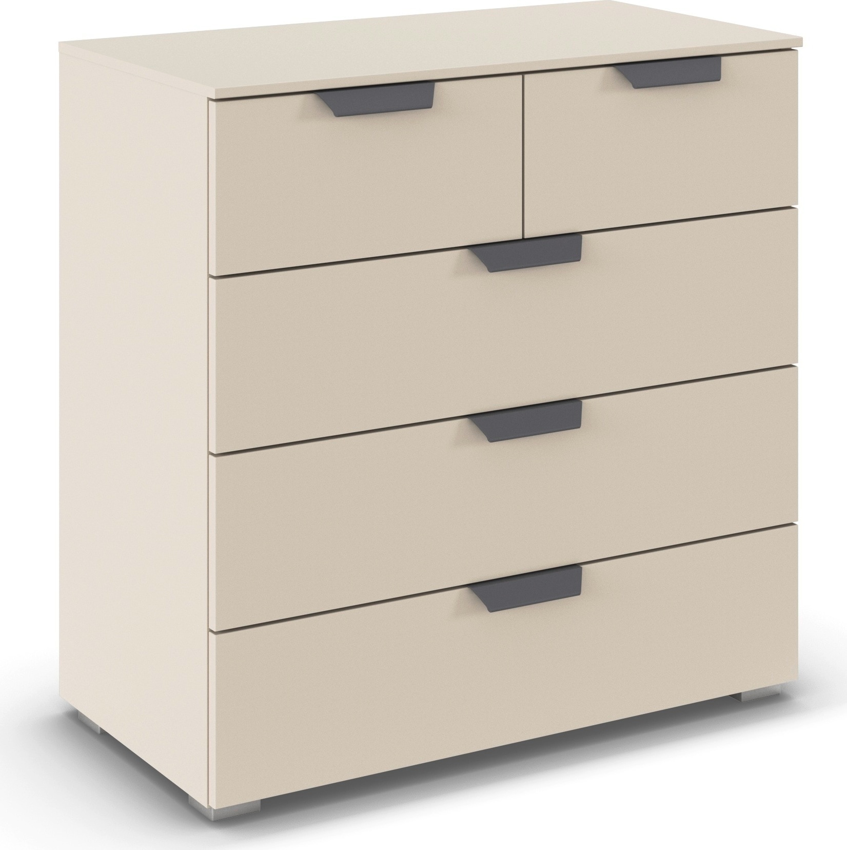 rauch Schubkastenkommode »Sideboard Schubladenkommode COSTA mit farblich passenden Metallgriffen« in 2 Griff-Farben, Breite 80 cm,  fünf praktische und geräumige Schubladen MADE IN GERMANY