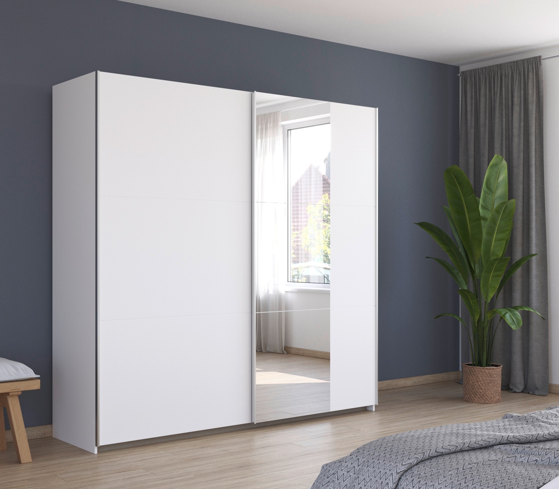 rauch Schwebetürenschrank »Kleiderschrank Garderobe TOPSELLER AURELIO mit 3 Ausstattungsvarianten«, 3 verschiedene Ausstattungsvarianten Griffe aus Metall MADE IN GERMANY