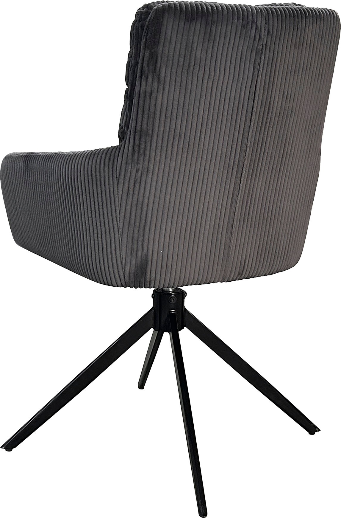 byLIVING Esszimmerstuhl »Pura (2er-Set)«, (Set), Sitzschale 360°drehbar, Metall schwarz, Armlehnstuhl, diverse Farben