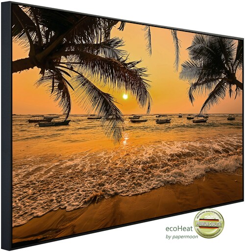 Papermoon Infrarotheizung »Sri Lanka Palm Beach«, sehr angenehme Strahlungs günstig online kaufen