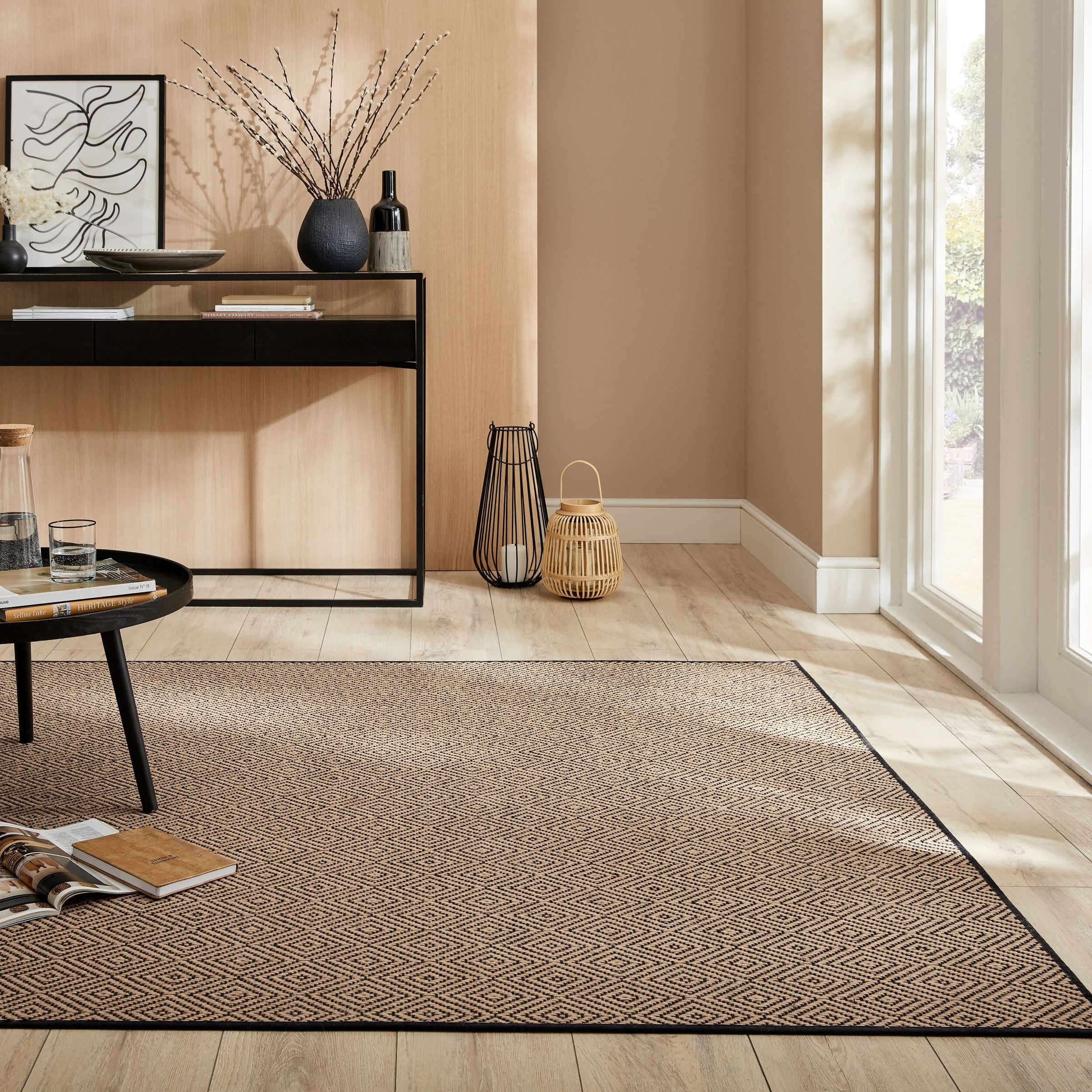 FLAIR RUGS Teppich »Jute Diamond«, rechteckig, 4 mm Höhe, Jute Teppich günstig online kaufen