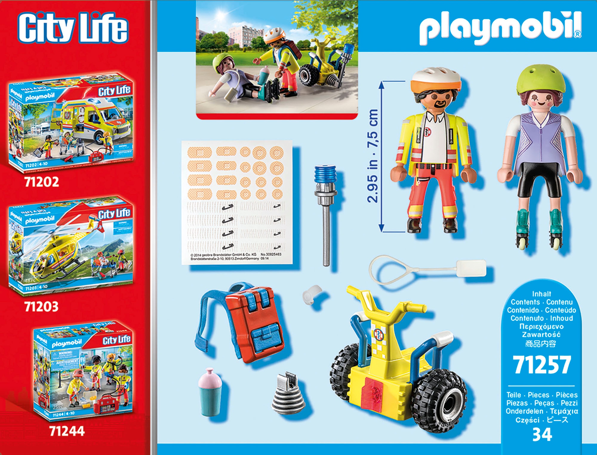 Playmobil® Konstruktions-Spielset »Starter Pack, Rettung mit Balance-Racer (71257), My City Life«, (34 St.), Made in Europe