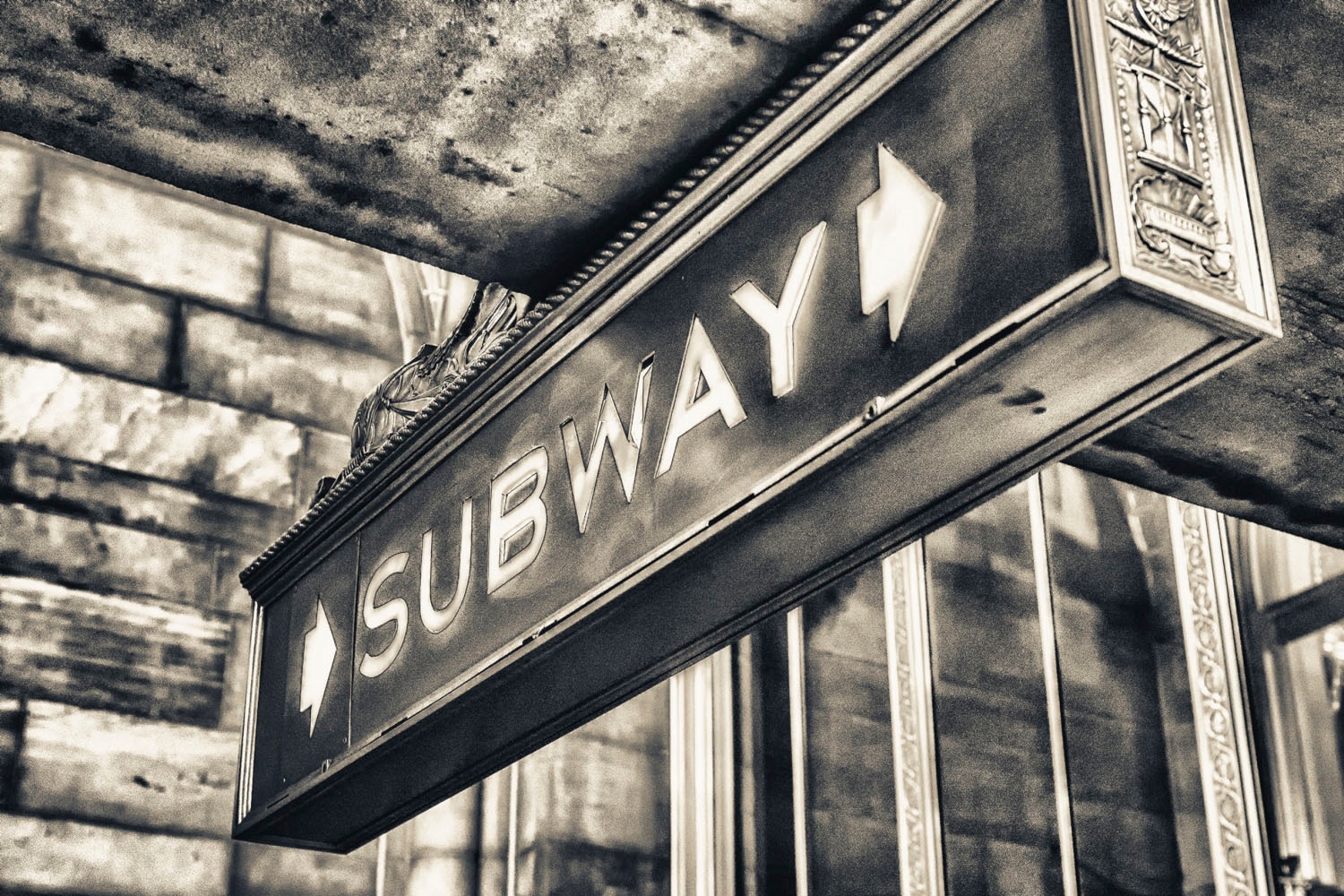 queence Acrylglasbild "SUBWAY Schild" günstig online kaufen