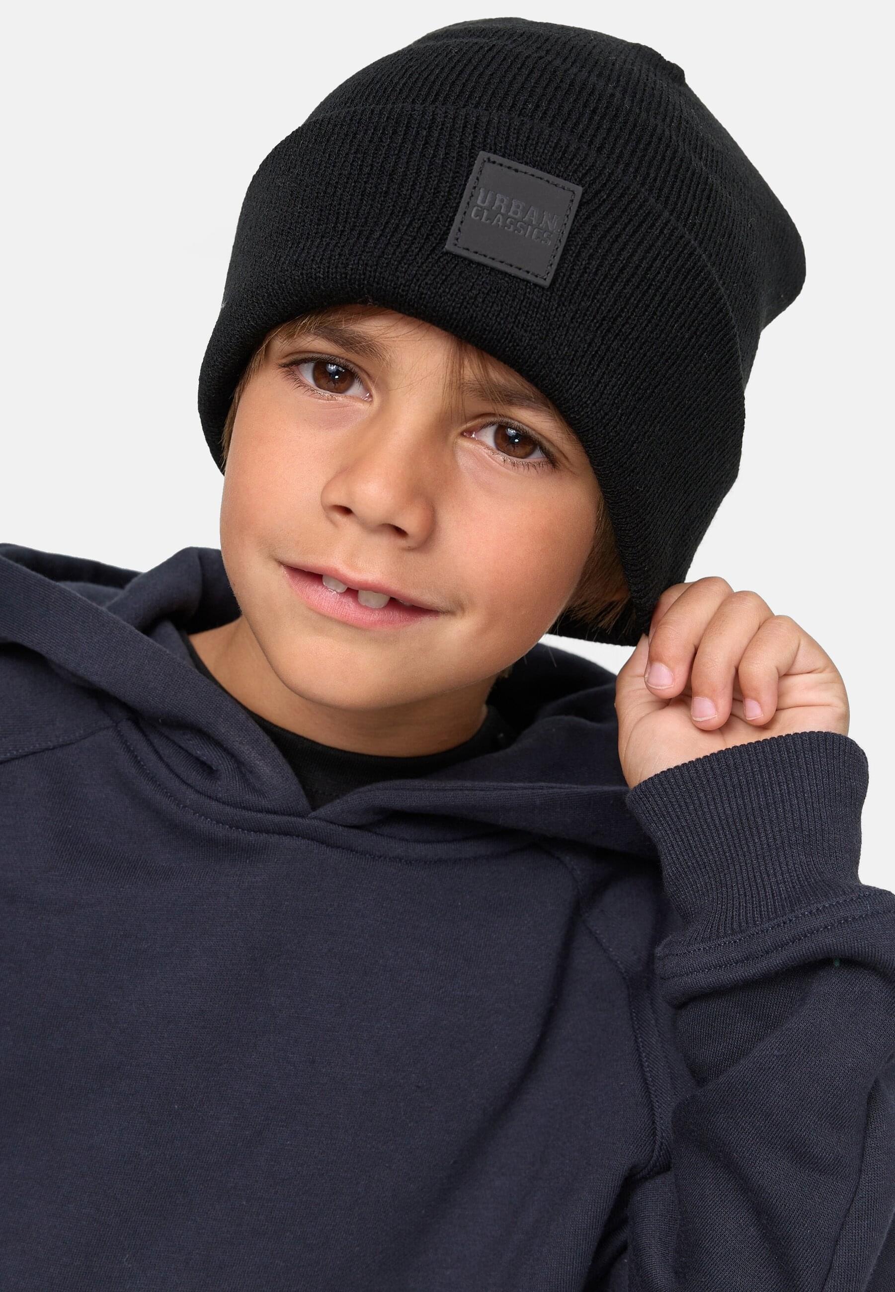 URBAN CLASSICS Beanie »Urban Classics Damen Logopatch Beanie Kids 2-Pack« 1 Stk. tlg.