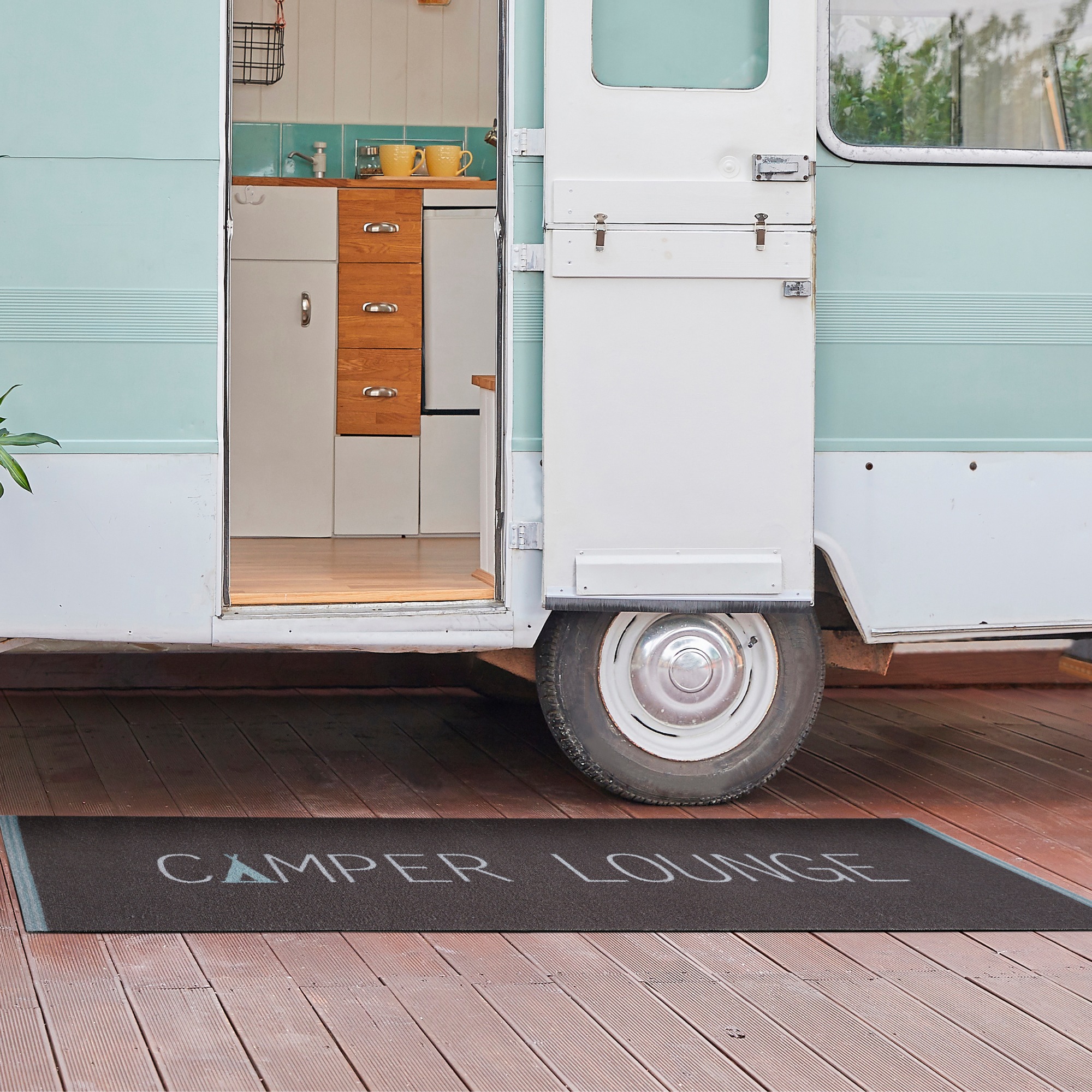 my home Läufer »Camping«, rechteckig, 8,5 mm Höhe, mit Schriftzug, ideal fü günstig online kaufen