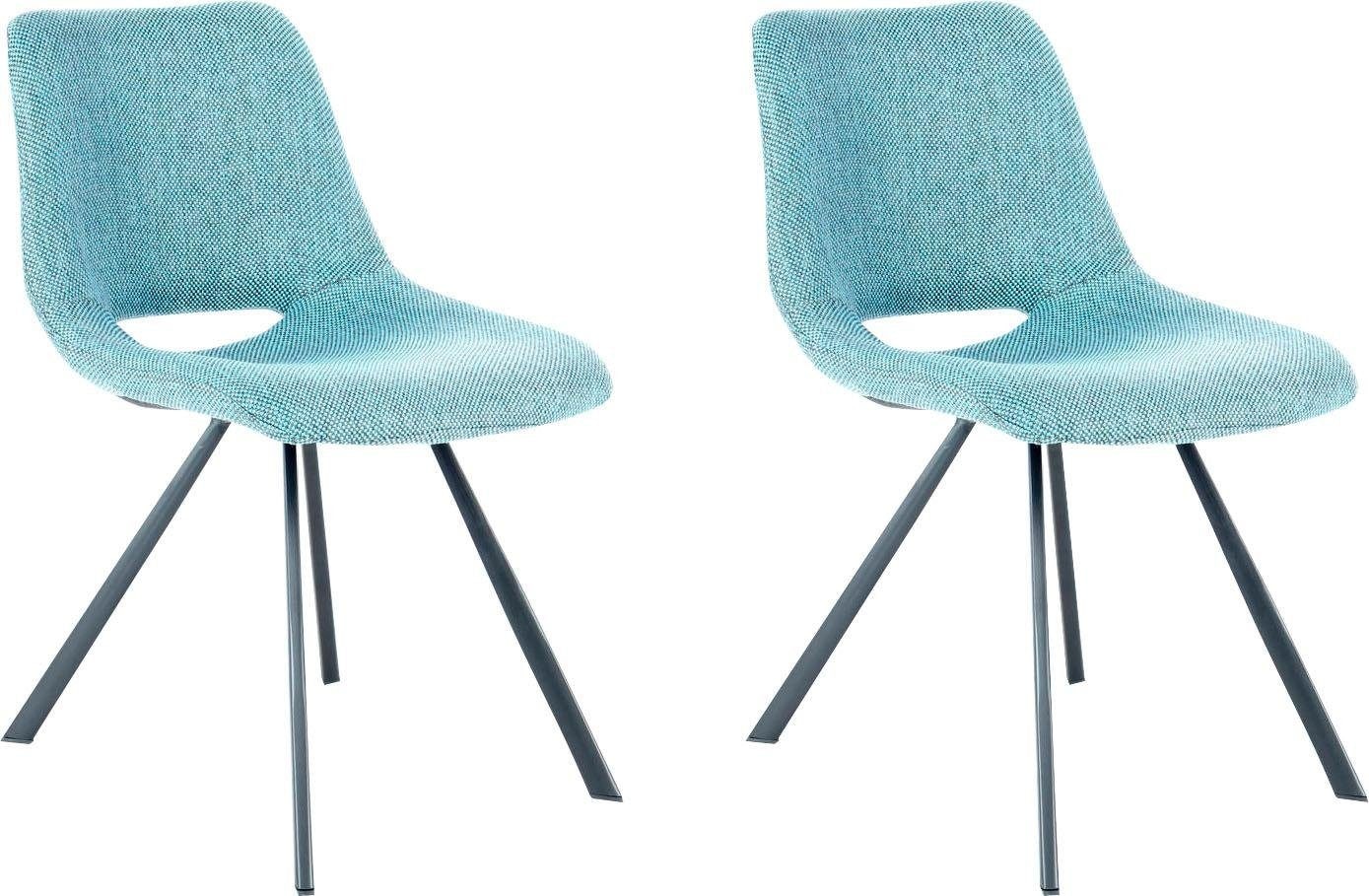Kayoom Stuhl »Josephine 325 2er-Set, zeitloses Design, mit geometrischer Aussparung«, (Set), 2 St., pflegeleicht, schlicht, weiche Polsterung für angenehmes Sitzgefühl