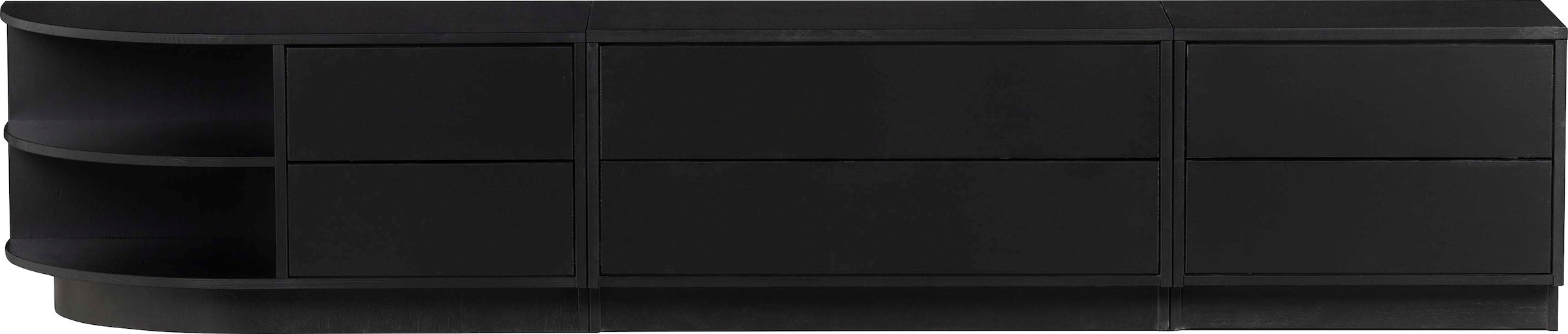 WOOOD Lowboard »Finca, Kommode mit abgerundeten Abschlussregal«, mit modernem Push-to-Open-System, Breite 78 cm