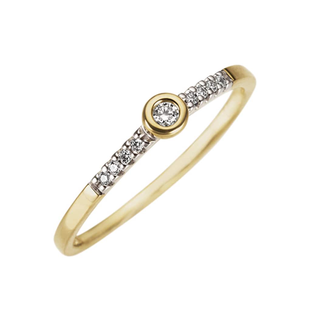 Firetti Diamantring »Schmuck Geschenk Gold 333 Damenring Verlobungsring Goldring Memoire«
