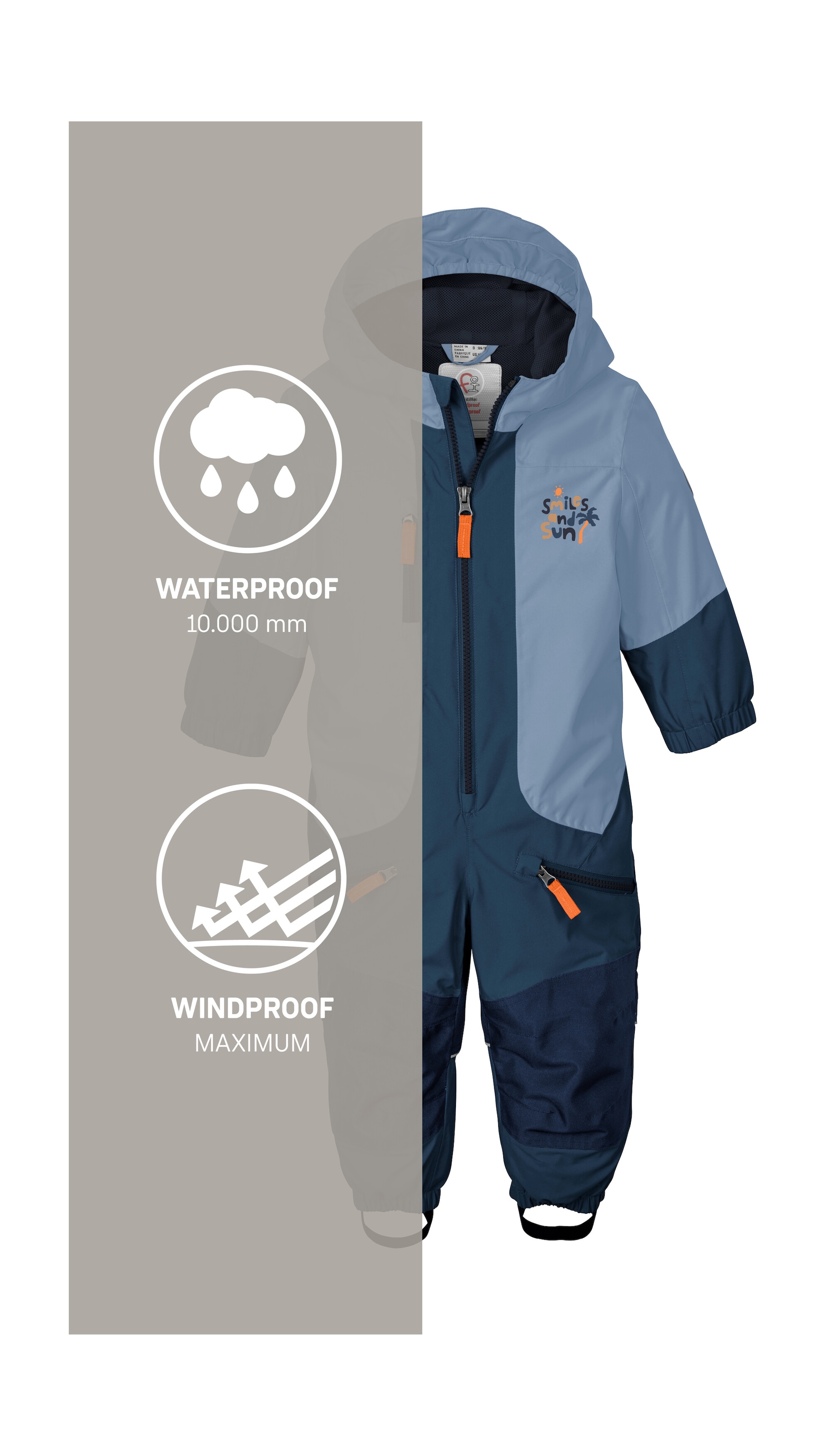 first instinct by killtec Overall »FIOS 21 MNS ONPC« Wind- und wasserdicht, reflektierende Details, PFAS-frei imprägniert