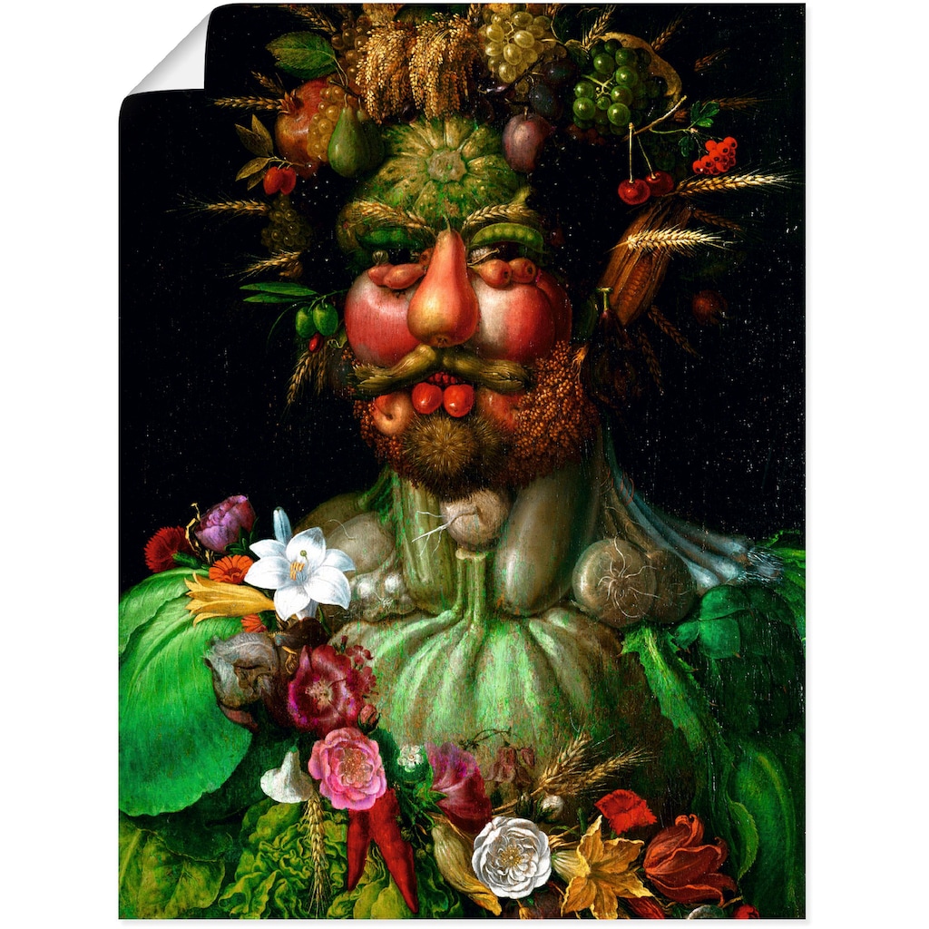 Artland Wandbild »Vertumnus (Kaiser Rudolf II.). 1590«, Porträts, (1 St.)