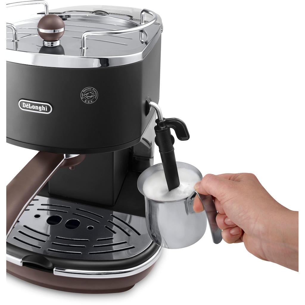 De'Longhi Siebträgermaschine »Icona Vintage ECOV 311.BK«, auch für Kaffeepads geeignet