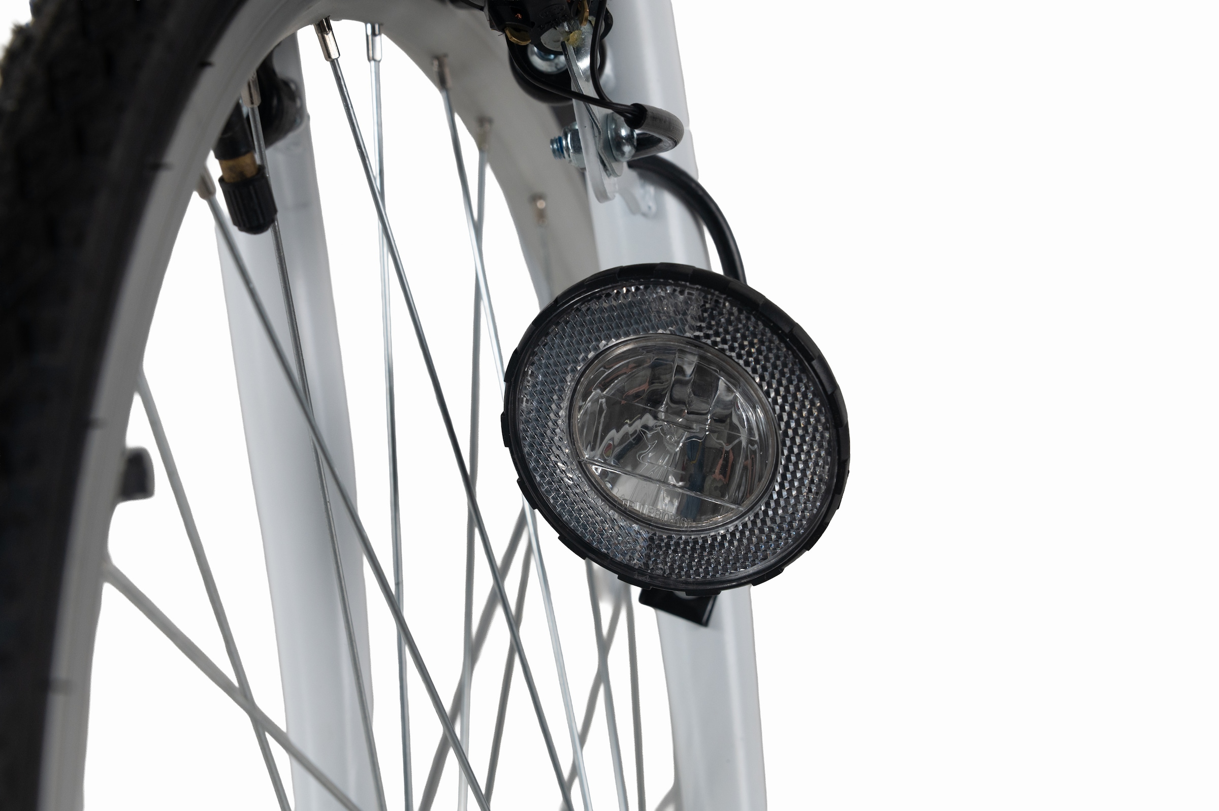 Dacapo Cityrad »DaCapo Citybike 28'' Cantaloupe weiß-blau mit Korb RH 48 cm« 6 Gang Shimano Tourney Schaltwerk Kettenschaltung