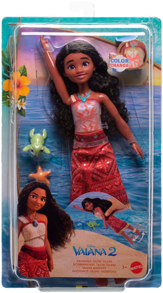 Mattel® Anziehpuppe »Disney Vaiana 2, Schwimmende Tautai Vaiana«, mit Farbwechselfunktion