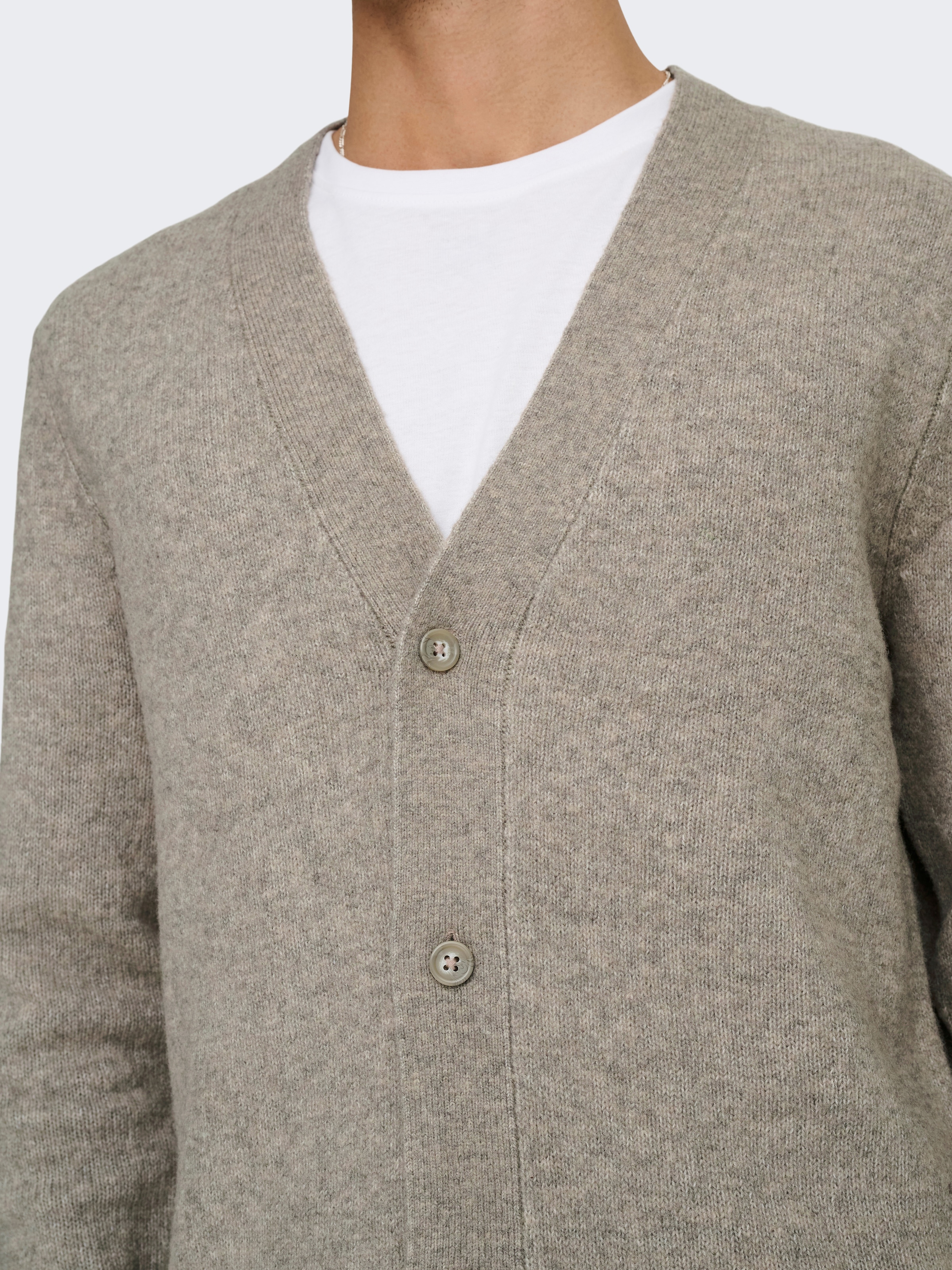 ONLY & SONS Strickjacke »ONSRAY REG LS CARDIGAN KNIT FRML« Materialmix, regular fit