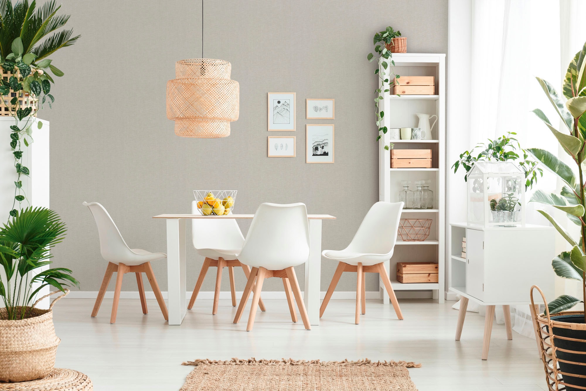 A.S. Création Vliestapete »Hygge«, unifarben-Leinenoptik-Flechtoptik, Tapete Gewebe Tapete Stoffoptik Tapeten Wohnzimmer Schlafzimmer Küche