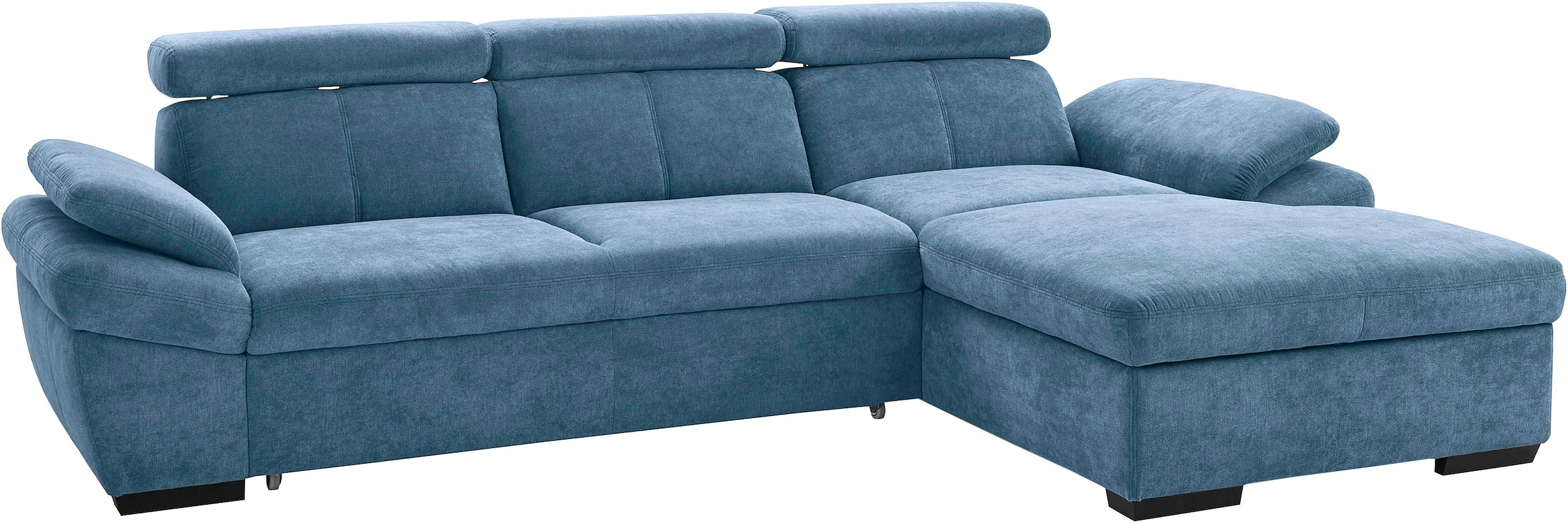 exxpo - sofa fashion Ecksofa »Salerno, inkl. Kopf- und Armteilverstellung, elegant & bequem, L-Form«, wahlweise mit Bettfunktion und Bettkasten, tolle Detailverarbeitung