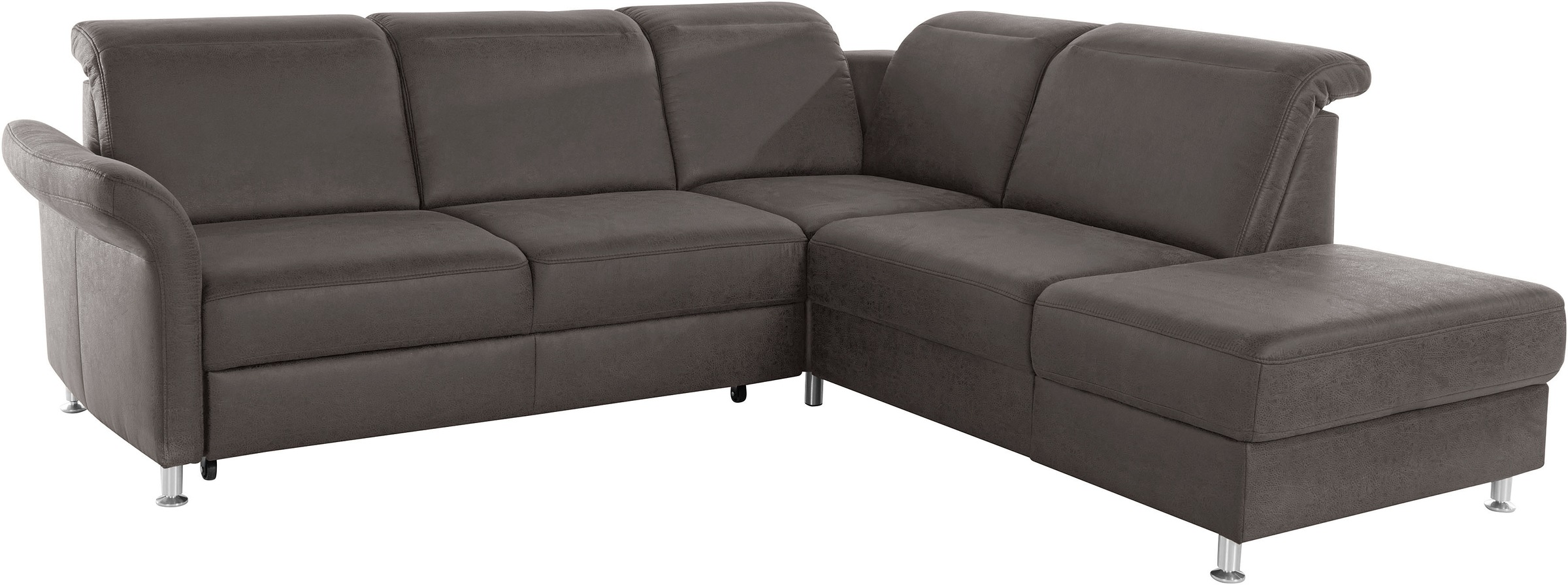 sit&more Ecksofa »Darwin L-Form«, inklusive Federkern, wahlweise mit Kopfteilverstellung, Bettfunktion