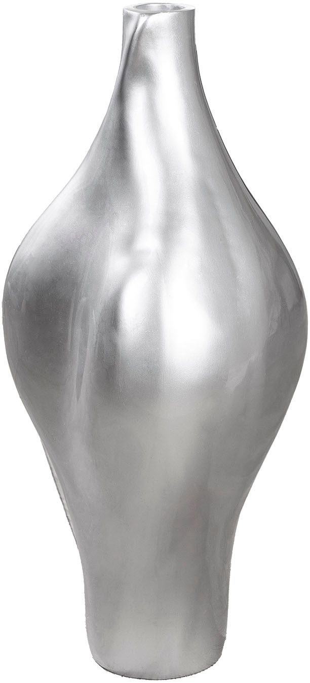GILDE Bodenvase »Bodenvase organisch Jolie silberfarben H. 71 cm«