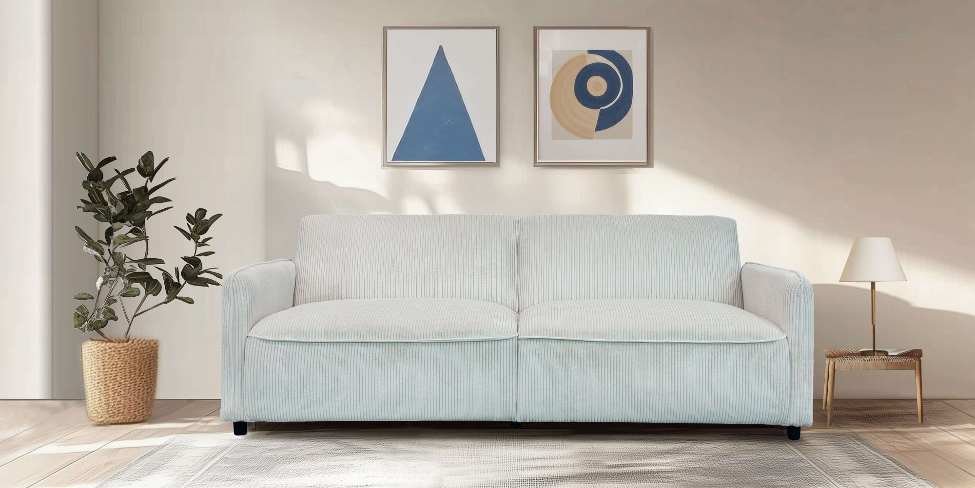 Dorel Home 3-Sitzer »Allie Curved Schlafsofa 209 cm« Bettfunktion (110/190) günstig online kaufen