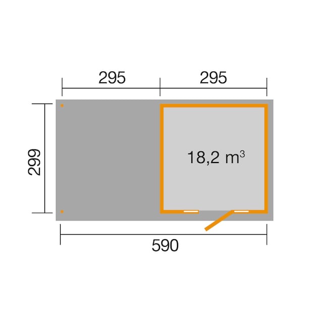 weka Gartenhaus »Panorama 172 Gr.2, 21 mm,natur, Anbau ca. 300 cm« online  kaufen