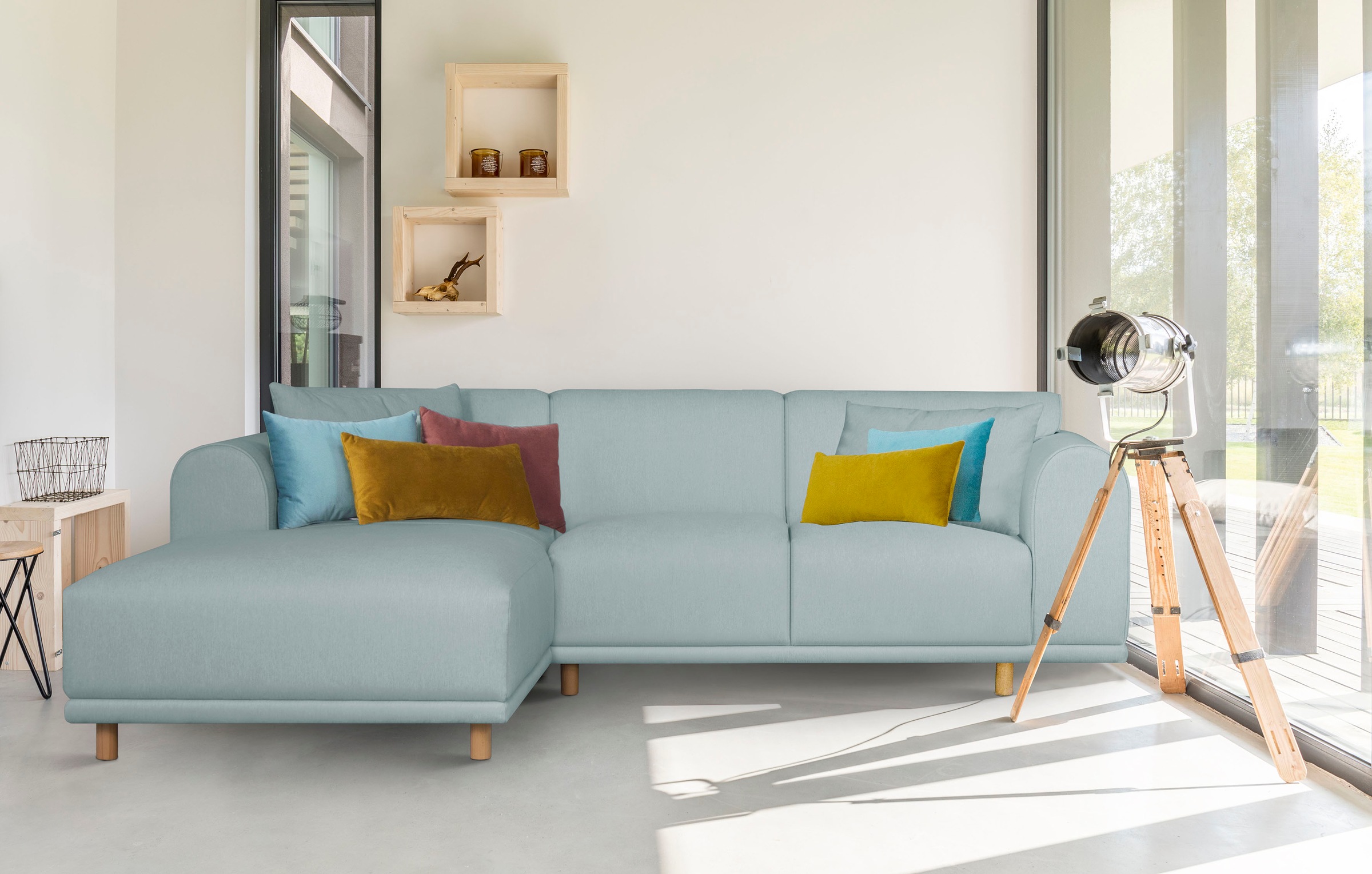 OTTO home Ecksofa »Maroon L-Form« in skandinavischem Design, mit losen Kiss günstig online kaufen