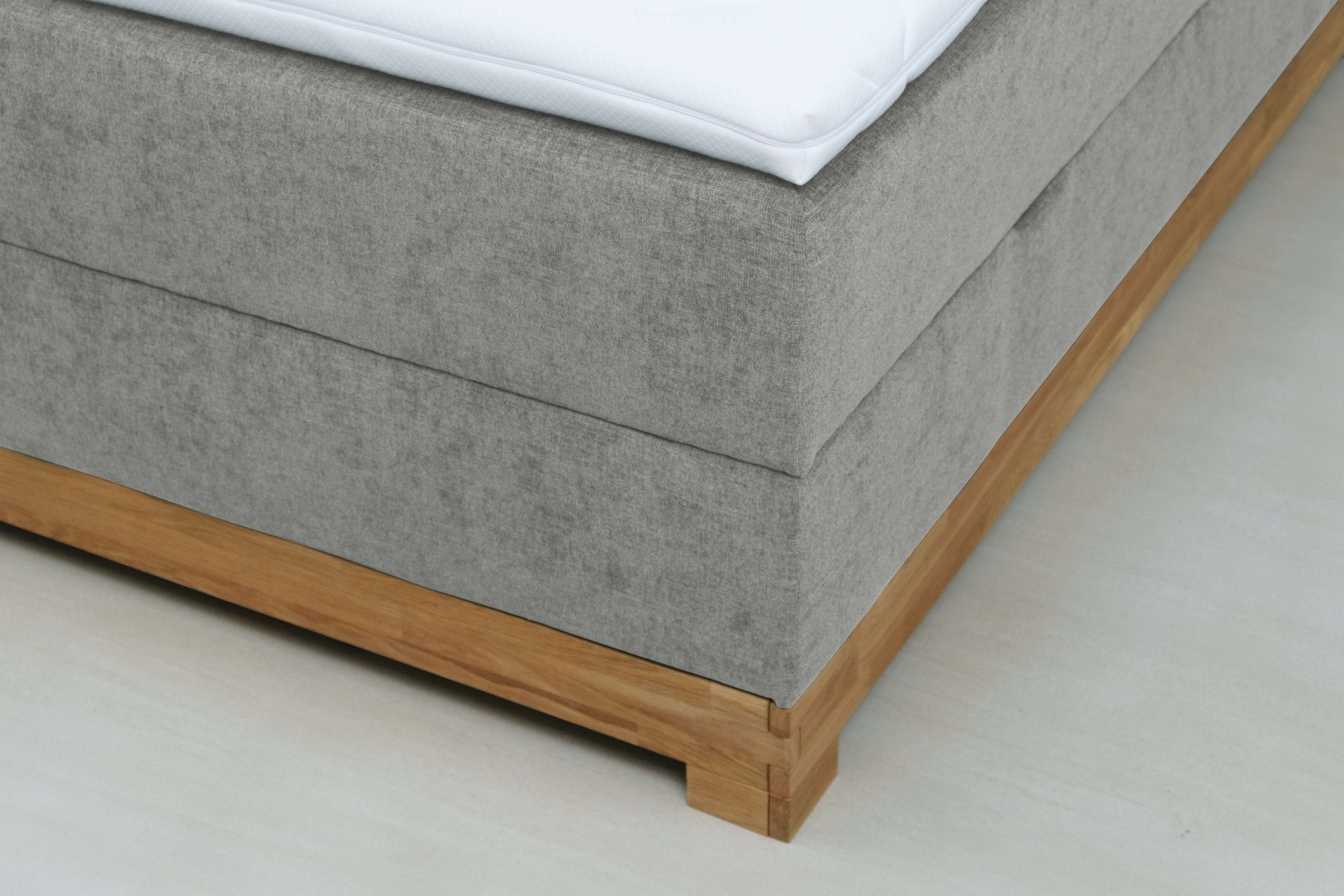 OTTO home Boxbett »Fennor, Doppelbett, Polsterbett, Federkernbett, Komforbett, 160/180 cm« Boxbett: 5-Z-Taschenfederkern im Unterbau, Härtegrad 3, inkl. Topper